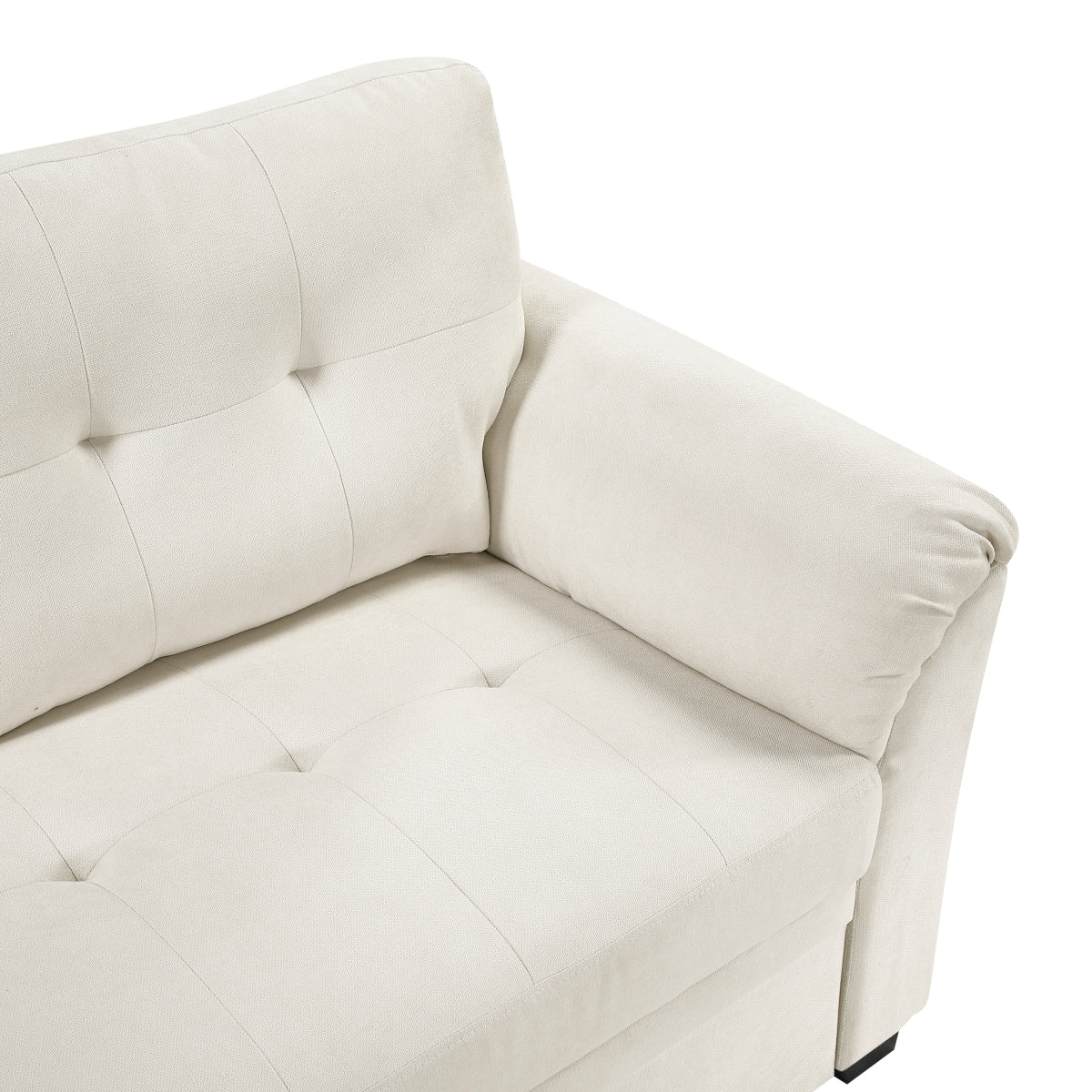 Elara Beige 2-Piece Reversible Sectional with Hidden Storage and Pull-out Bed - Image 15