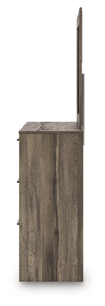 Elbrim Brown King Panel Bedroom Set with Dresser, Mirror and Nightstand - Image 7