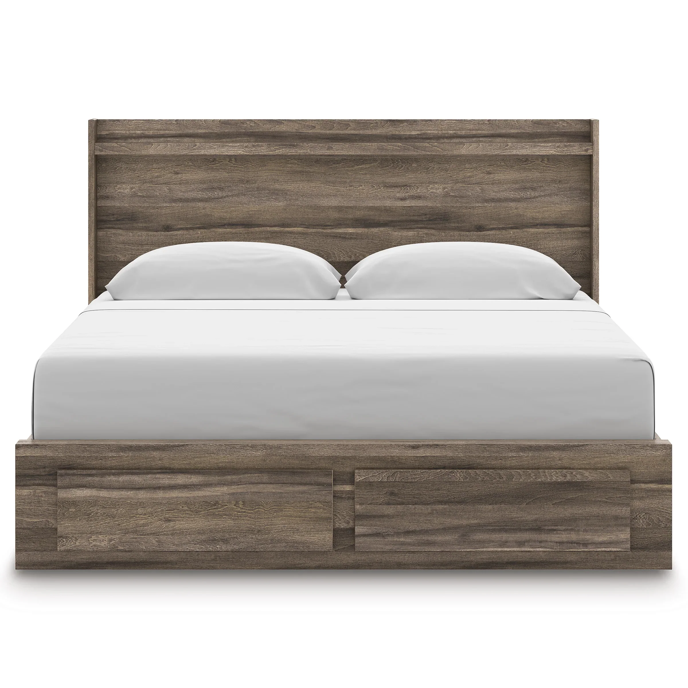 Elbrim Brown King Platform Storage Bed