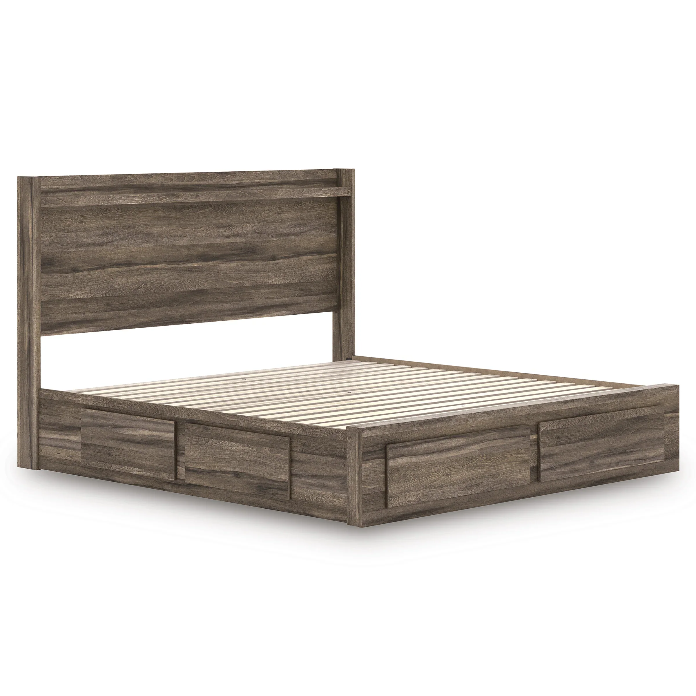 Elbrim Brown King Platform Storage Bed - Image 7
