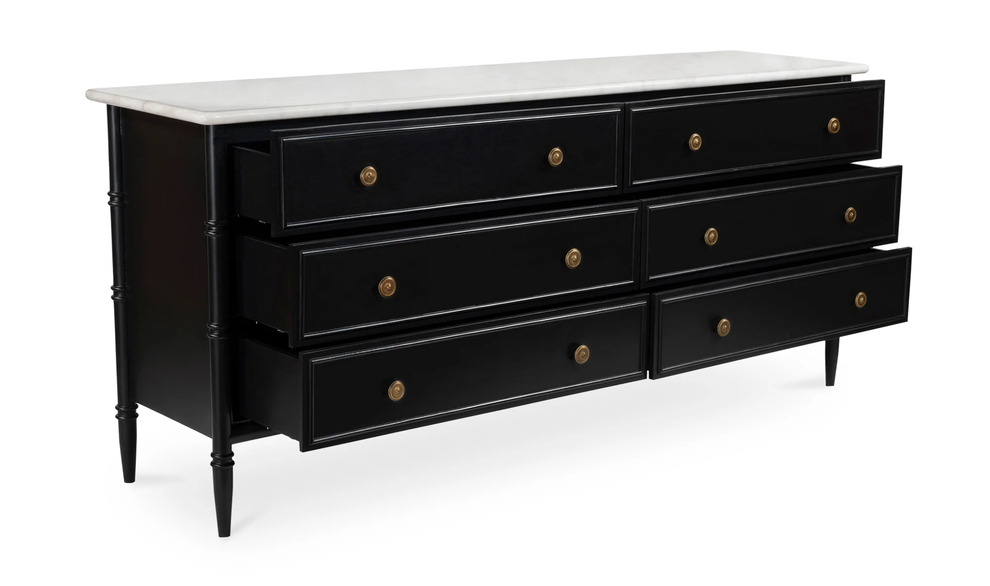 Eleanor 6 Drawer Dresser Black - Image 3