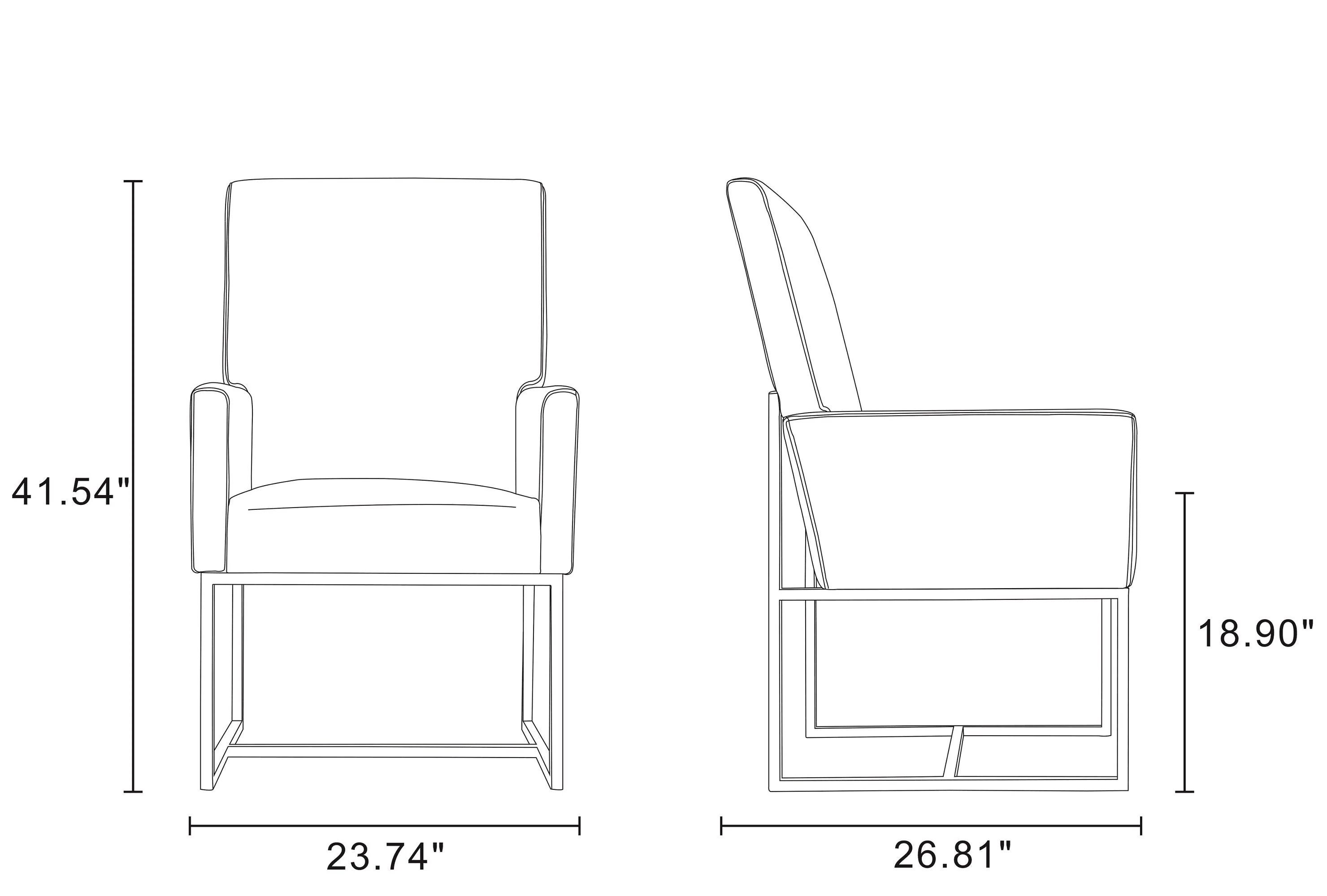 Element 6-Piece Dining Chairs in Champagne - Image 3