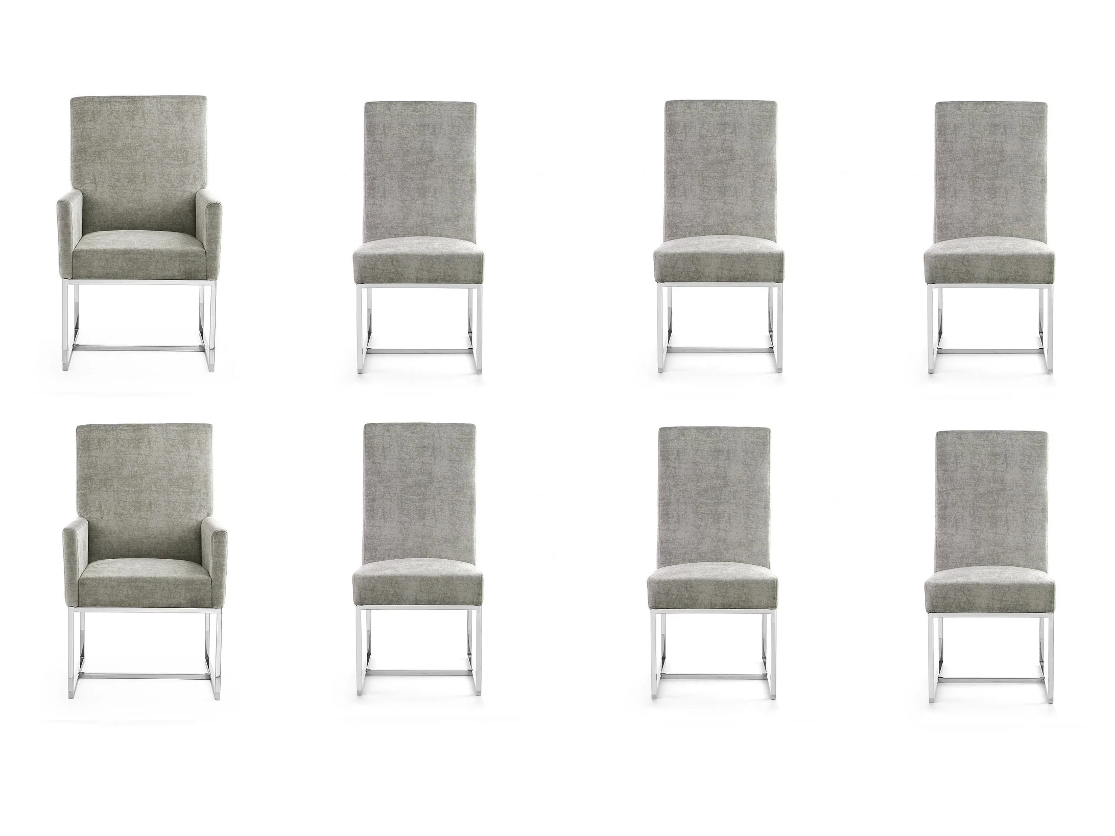 Element 8-Piece Dining Chairs in Steel
