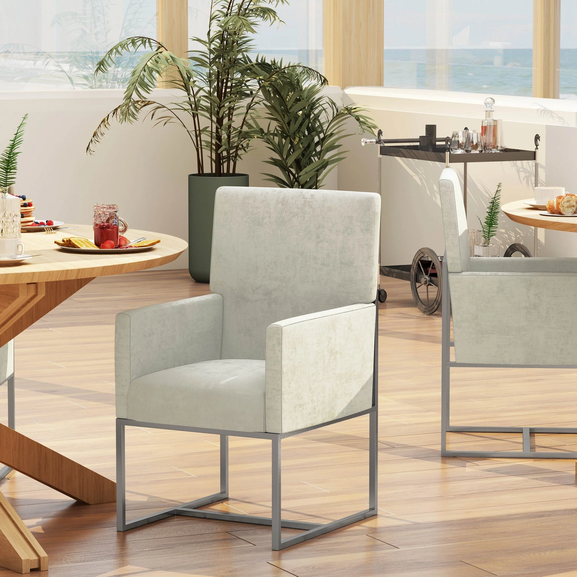 Element Dining Armchair in Champagne - Image 2