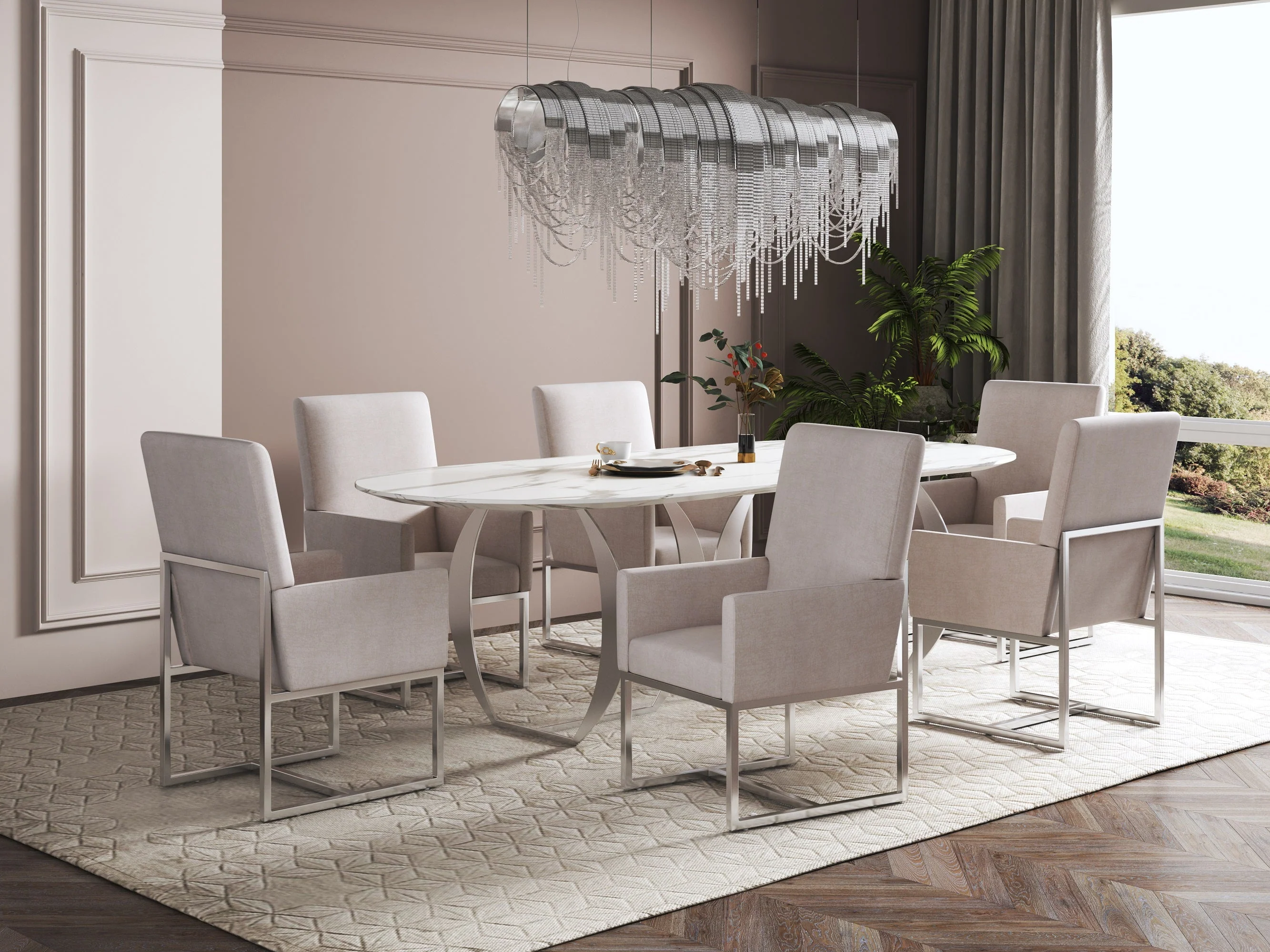 Element Dining Armchair in Champagne (set of 2) - Image 9