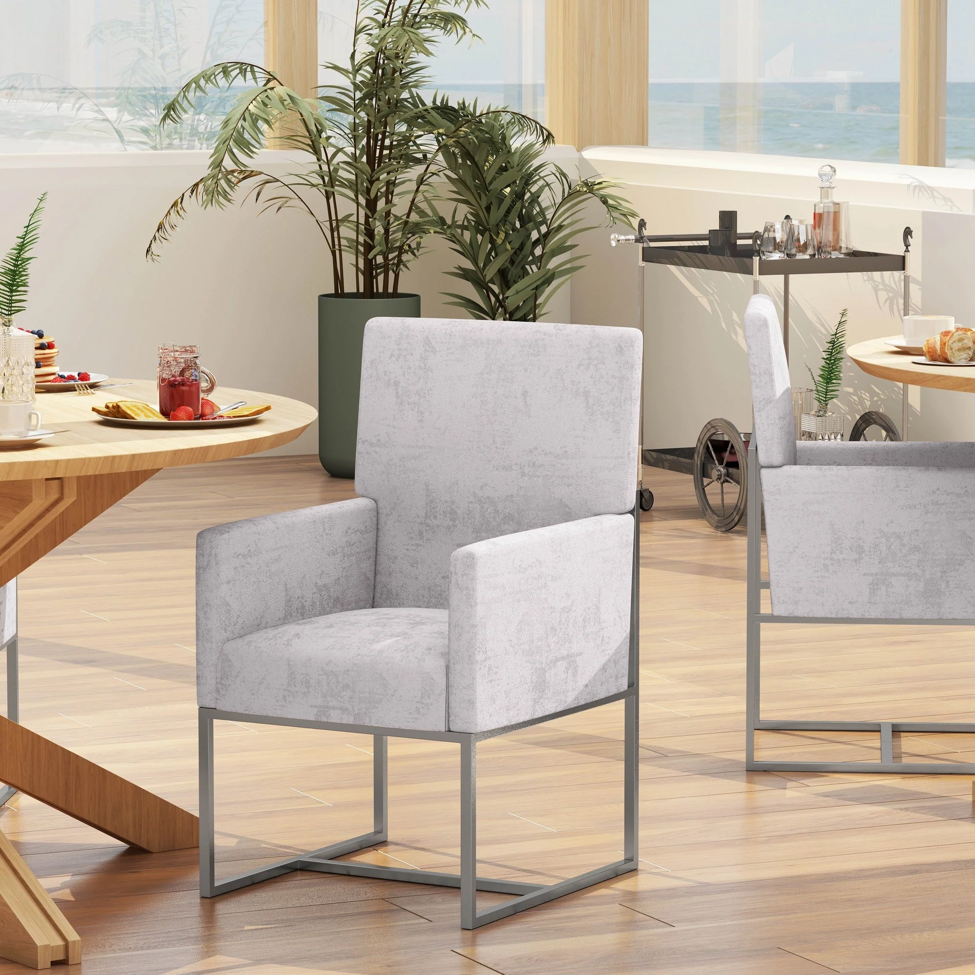 Element Dining Armchair in Grey - Image 2