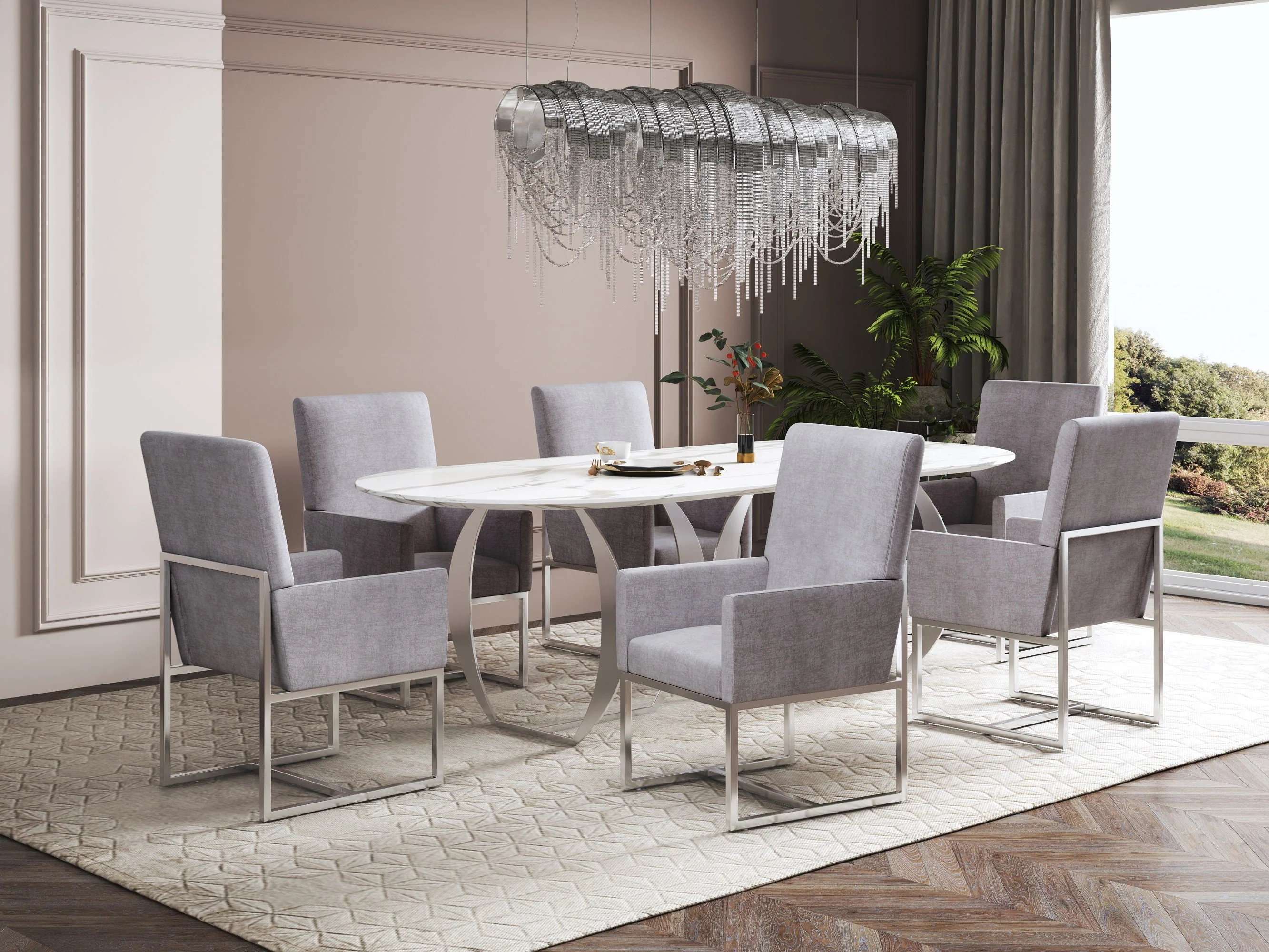 Element Dining Armchair in Grey - Image 8