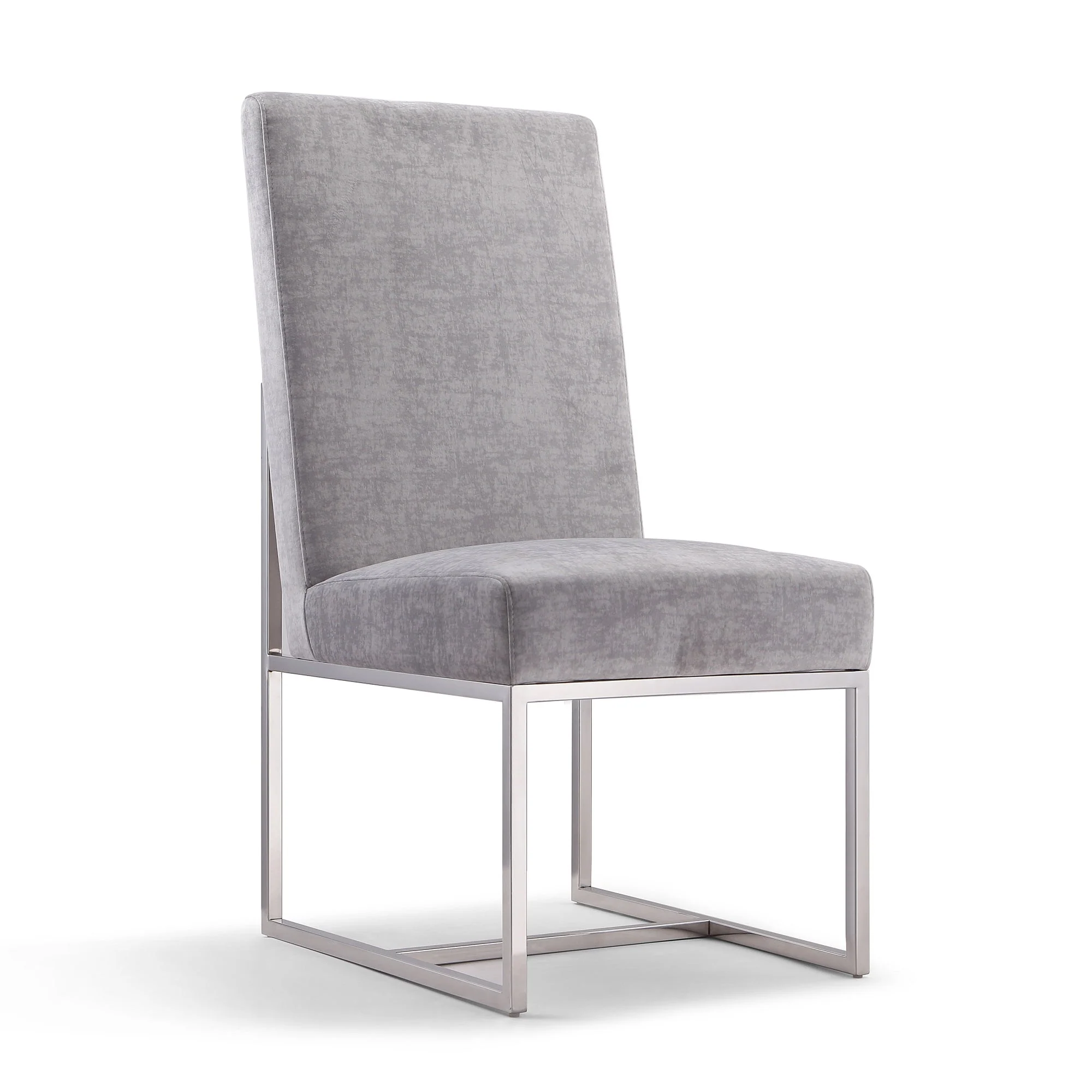 Element Velvet Dining Chair in Grey (set of 2) - Image 4