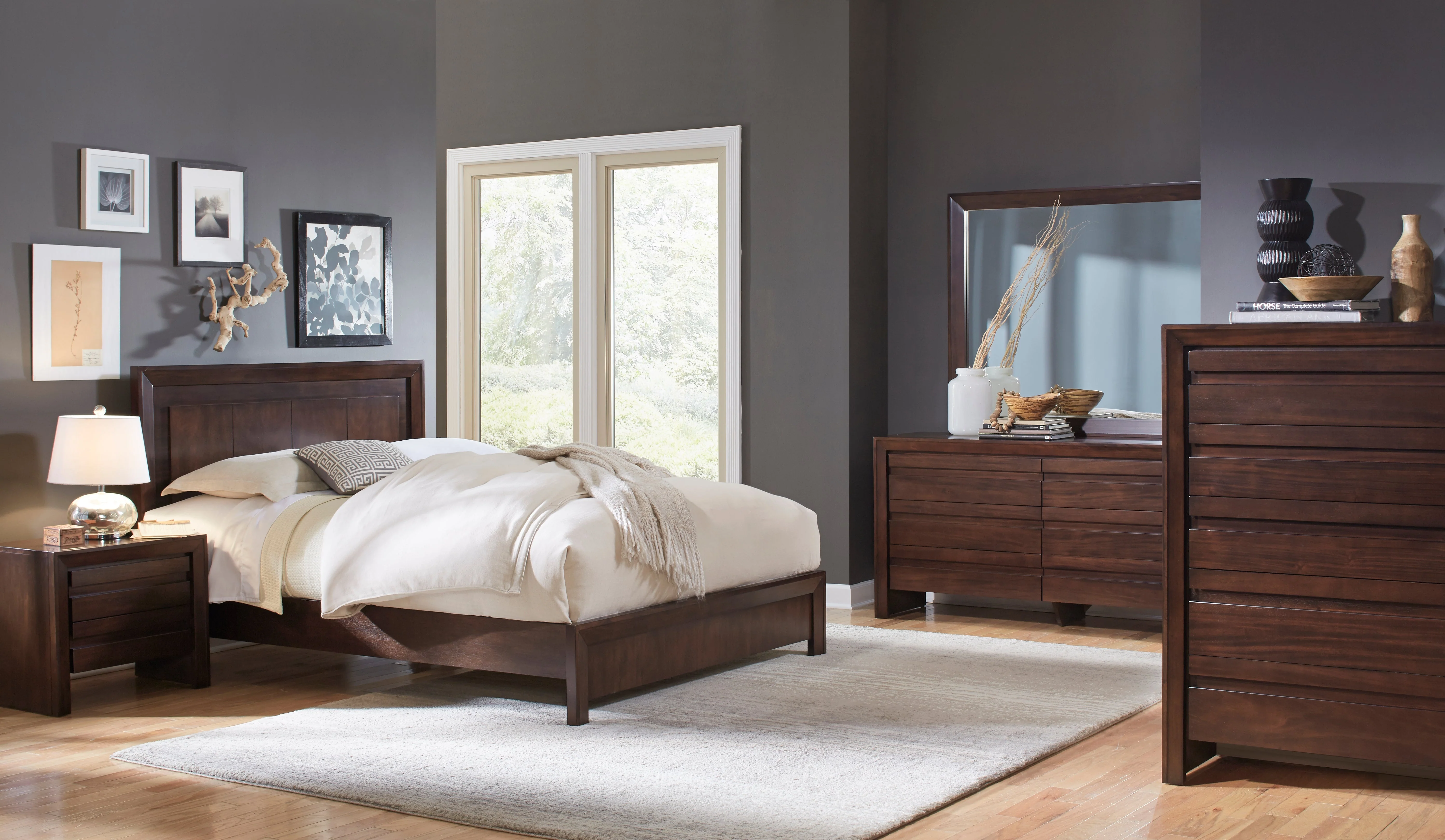 Element Wood Eastern King Platform Bed in Chocolate Brown - Image 2