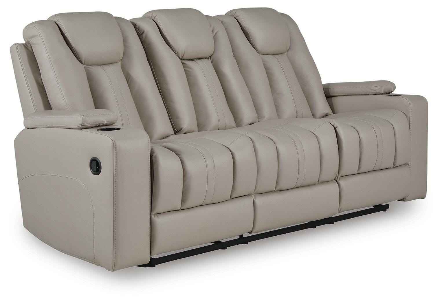 Elevate Edges Coin Reclining Sofa with Drop Down Table - Image 2