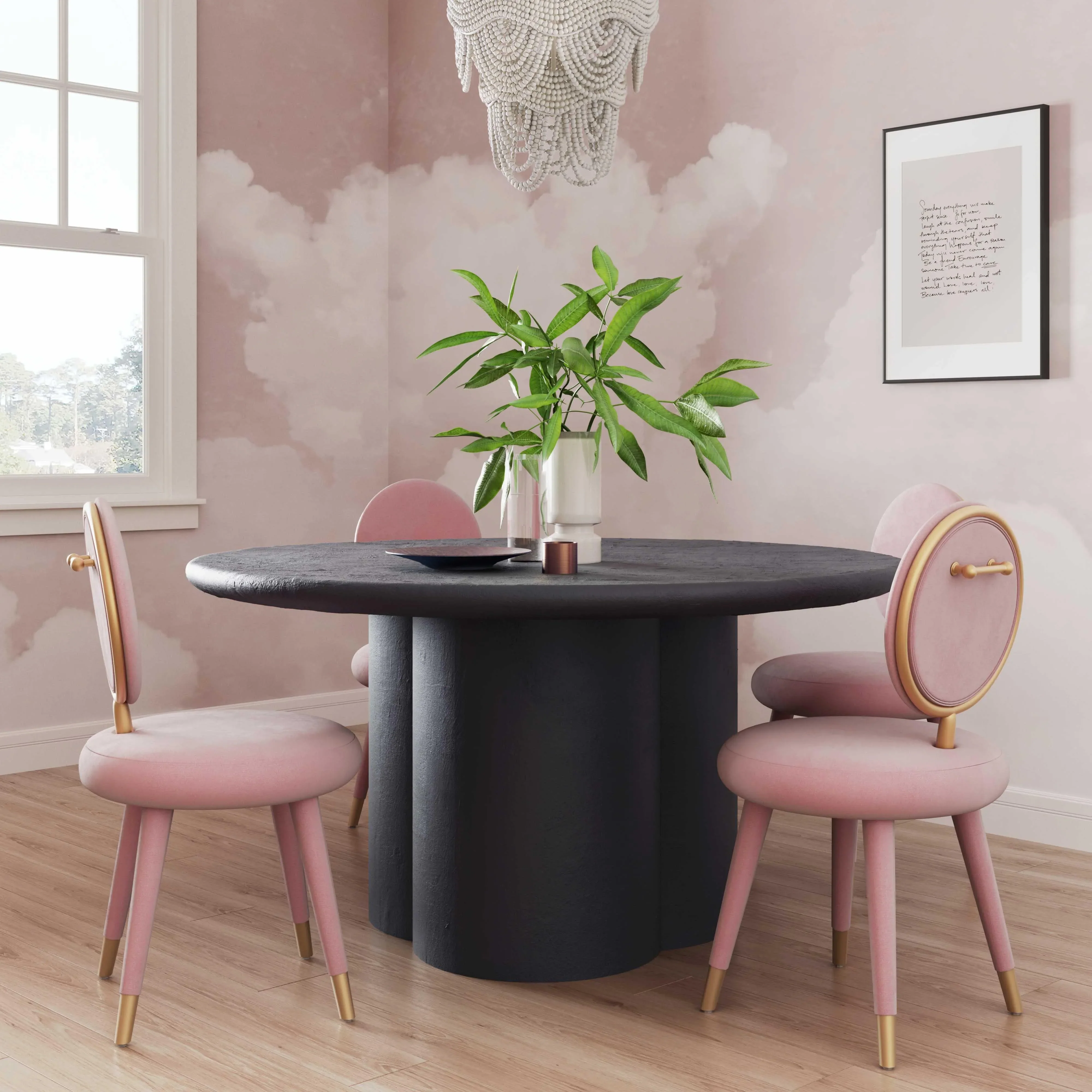 Elika Faux Plaster Indoor / Outdoor 59" Round Dining Table - Image 10