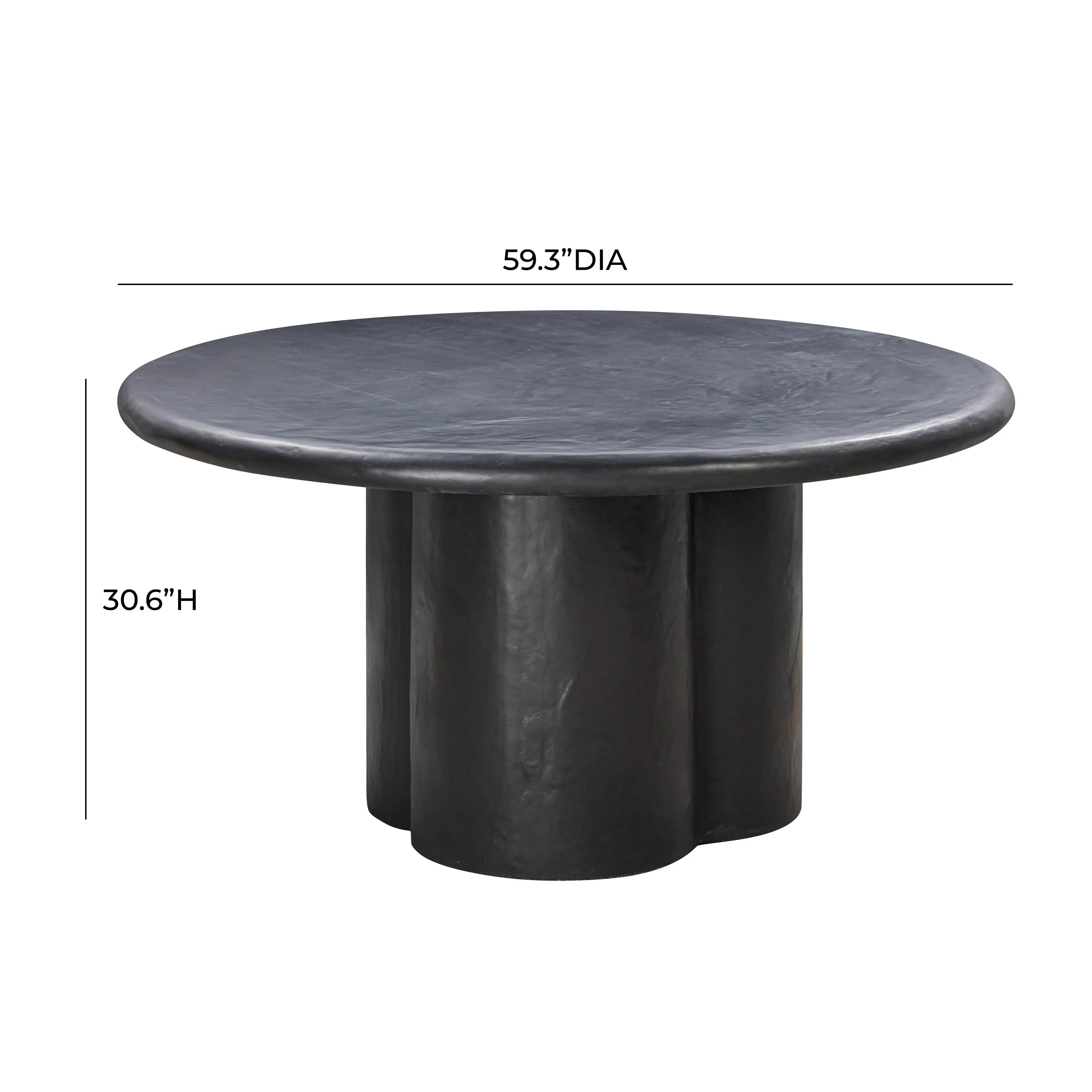 Elika Faux Plaster Indoor / Outdoor 59" Round Dining Table - Image 15