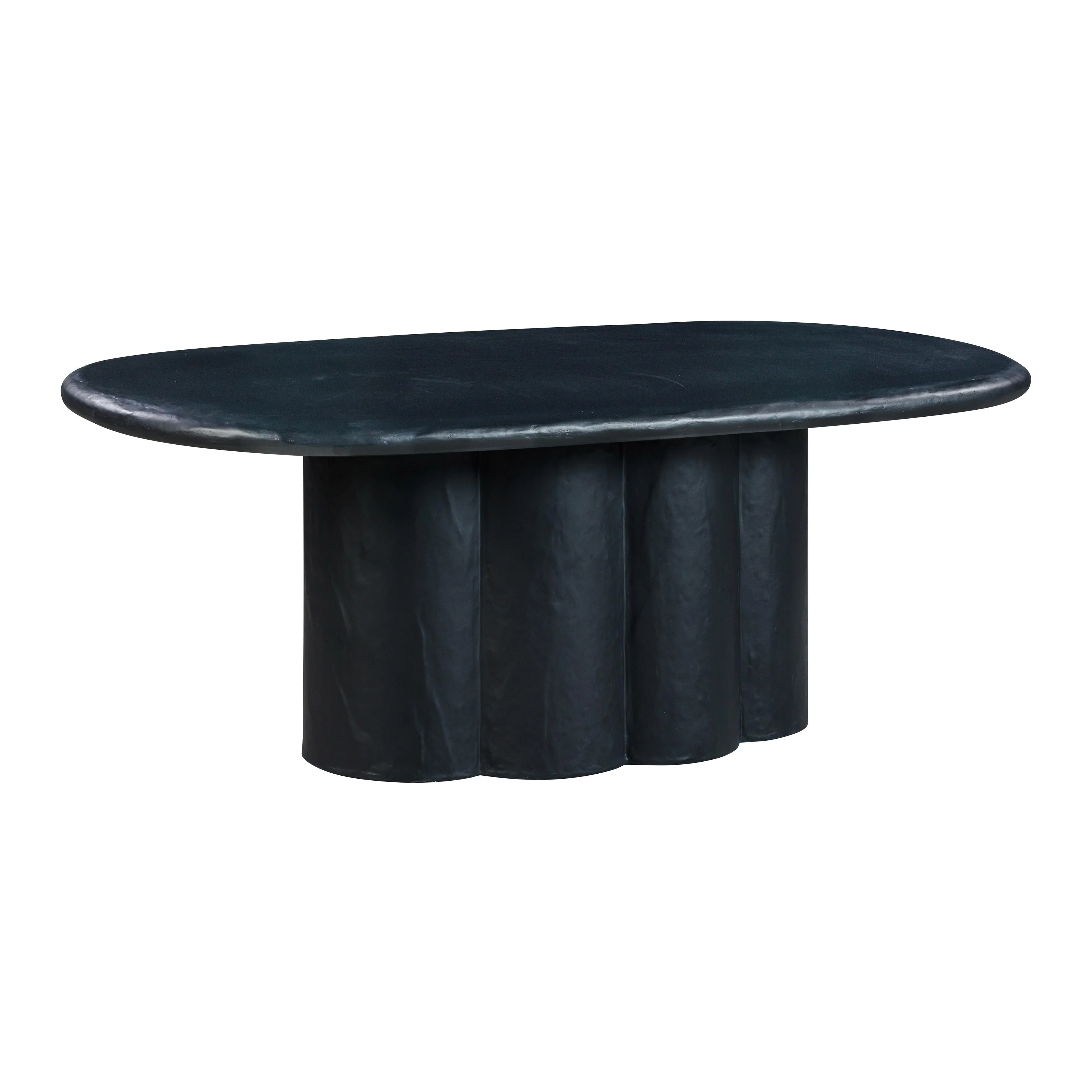 Elika Faux Plaster Indoor / Outdoor 80" Oval Dining Table - Image 10