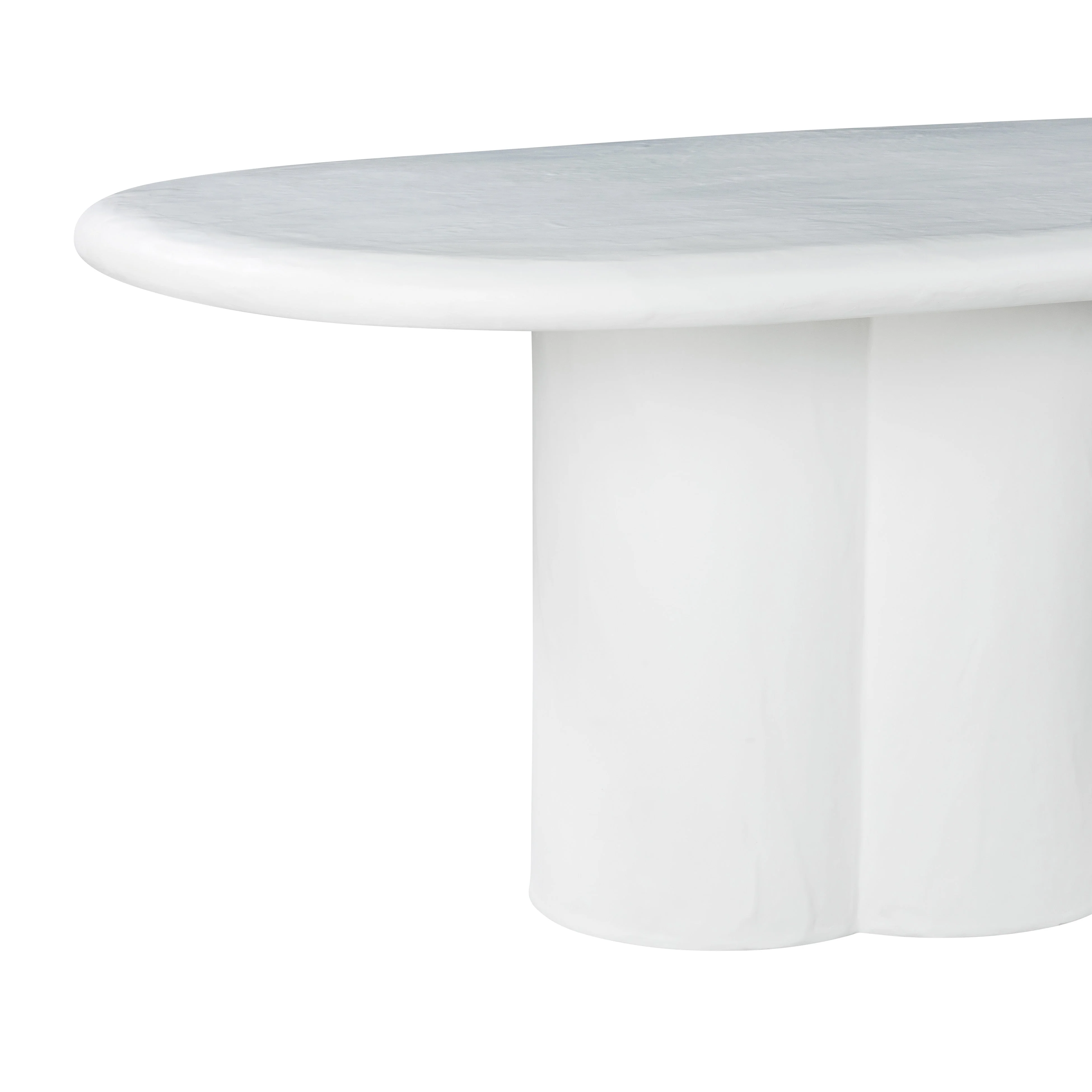 Elika Faux Plaster Indoor / Outdoor 80" Oval Dining Table - Image 6