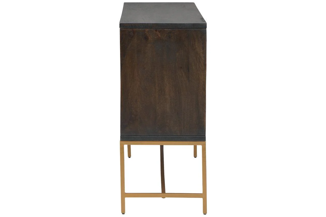 Elinmore Brown/Gold Finish Accent Cabinet - Image 3