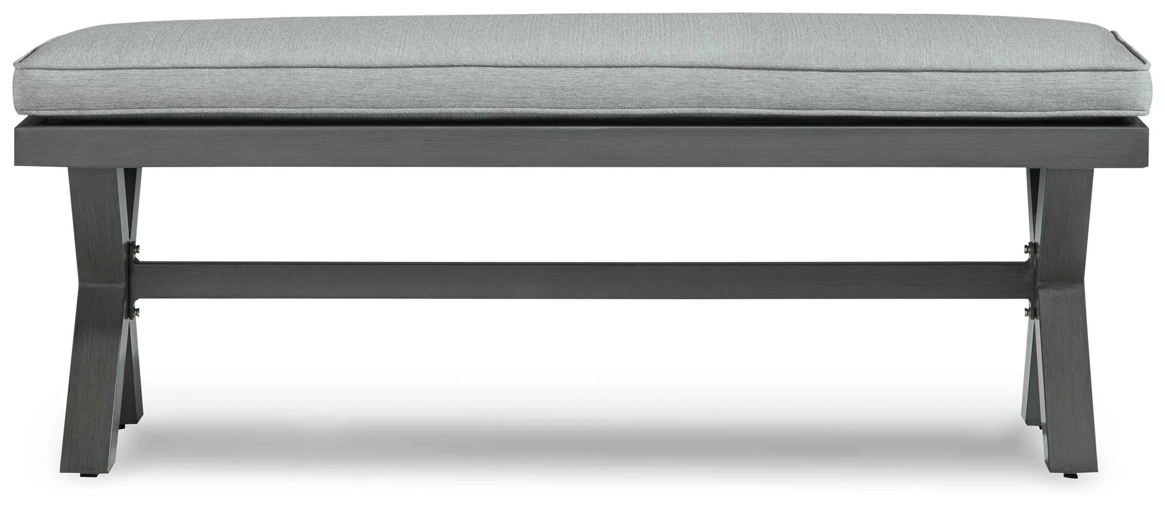 Elite Park Gray Outdoor Bench with Cushion - Image 3
