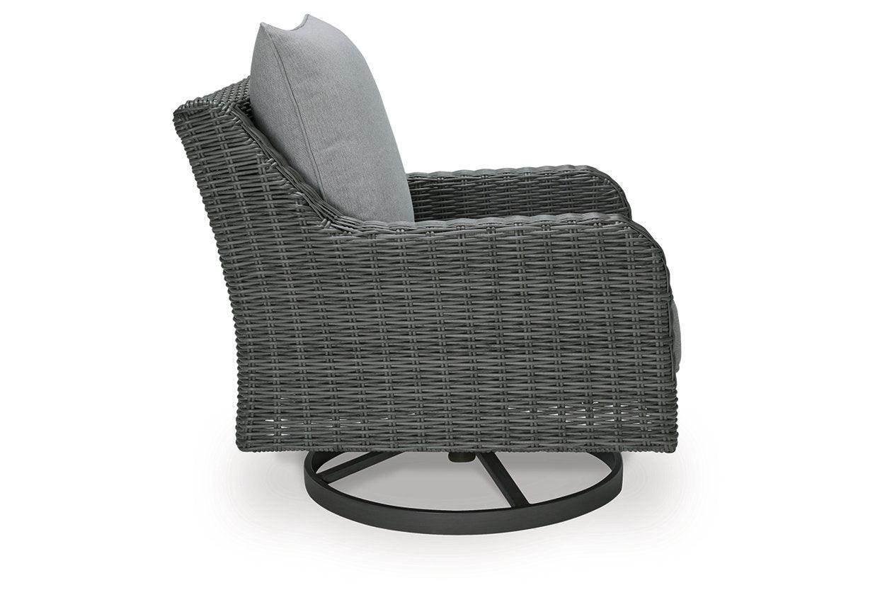 Elite Park Gray Outdoor Swivel Lounge with Cushion - Image 7