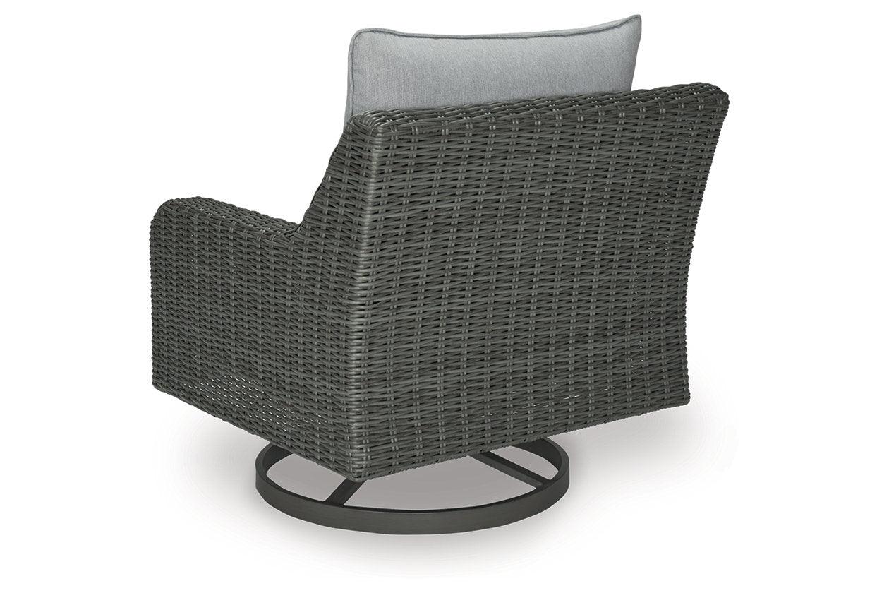 Elite Park Gray Outdoor Swivel Lounge with Cushion - Image 8