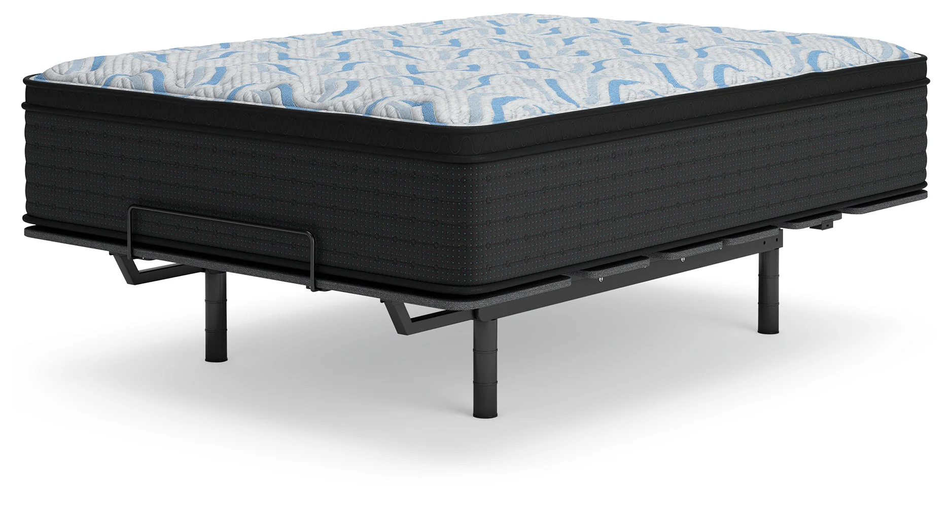 Elite Springs Plush Gray/Blue Full Mattress - Image 6