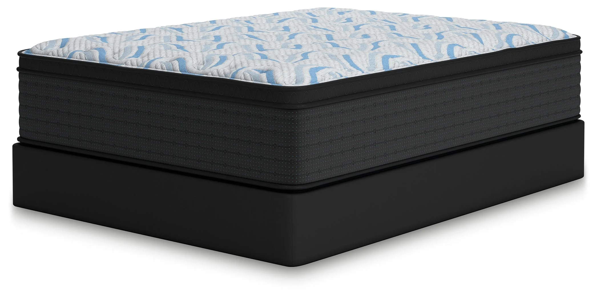 Elite Springs Plush Gray/Blue Full Mattress - Image 8