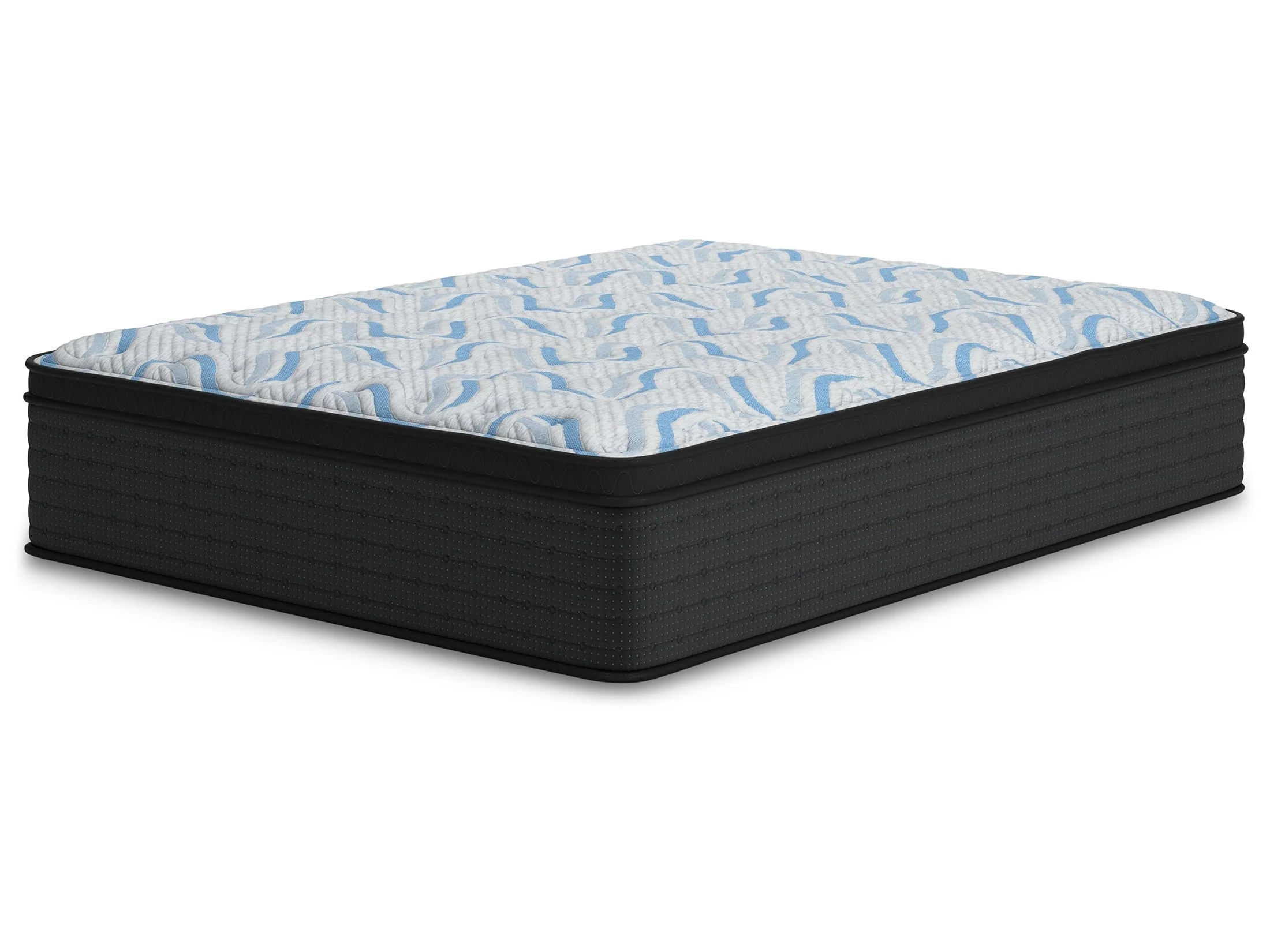 Elite Springs Plush Gray/Blue Queen Mattress