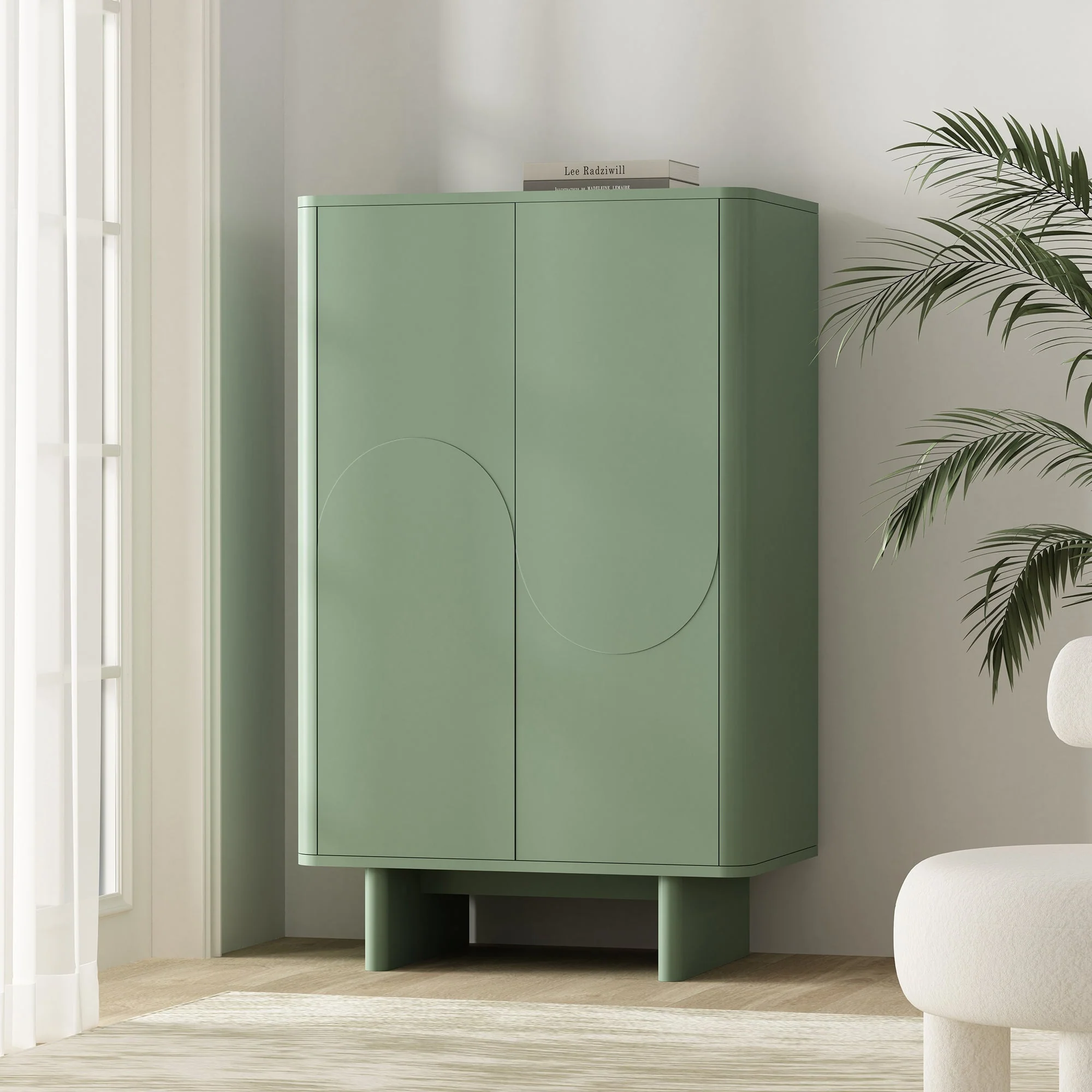 Ella Accent Cabinet in Sage Green - Image 2
