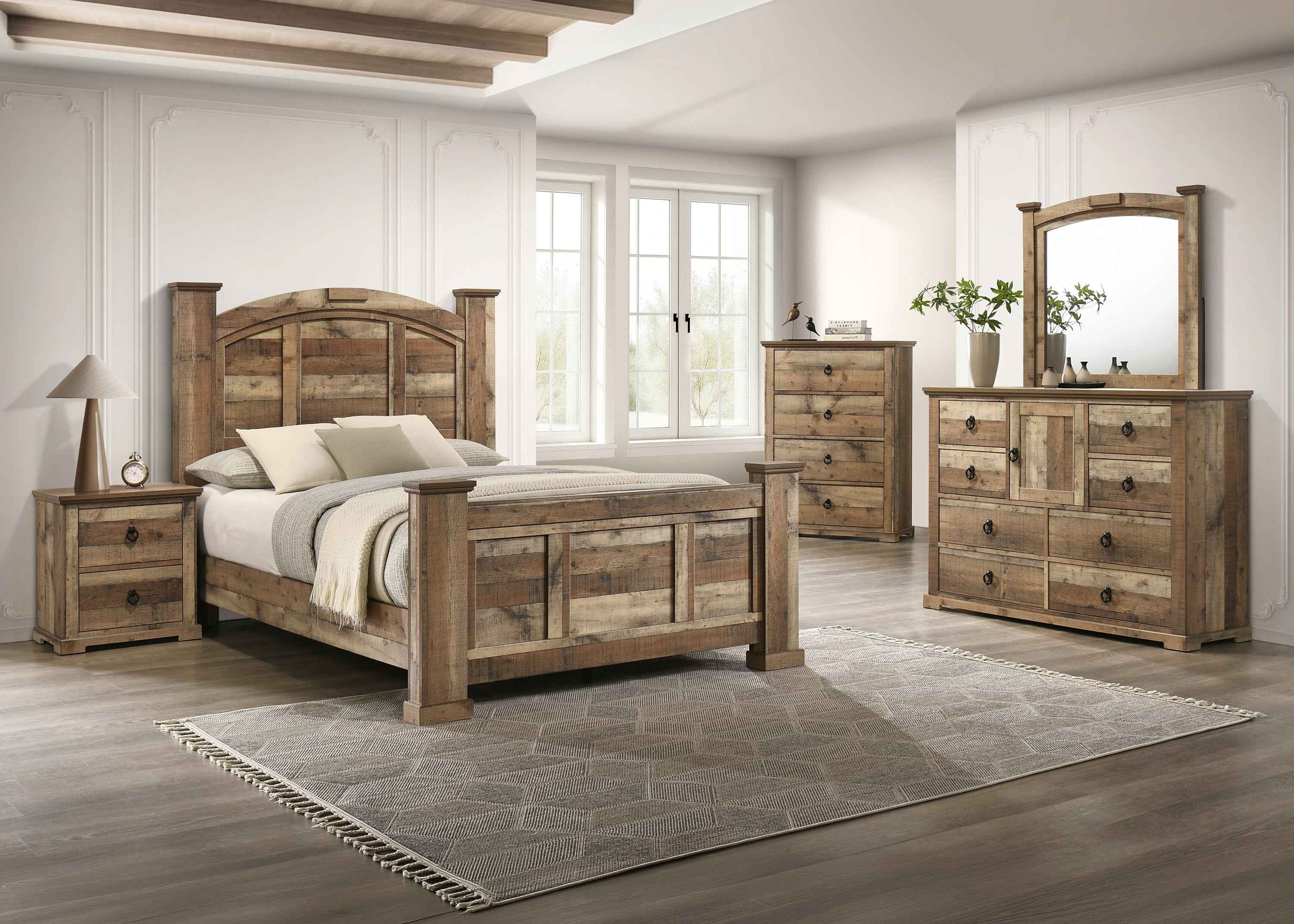 Ella-Mae Reclaimed Natural Queen Bed - Image 4
