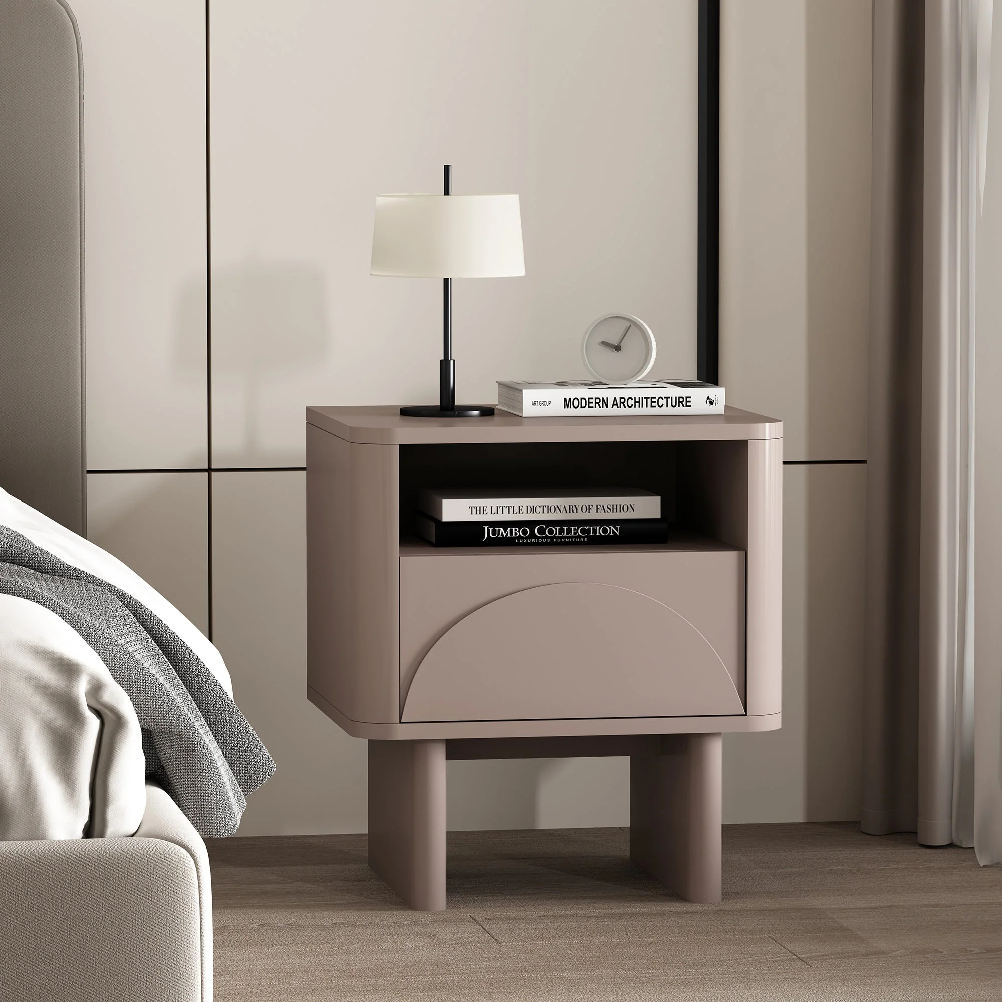 Ella Nightstand in Mocha - Image 2