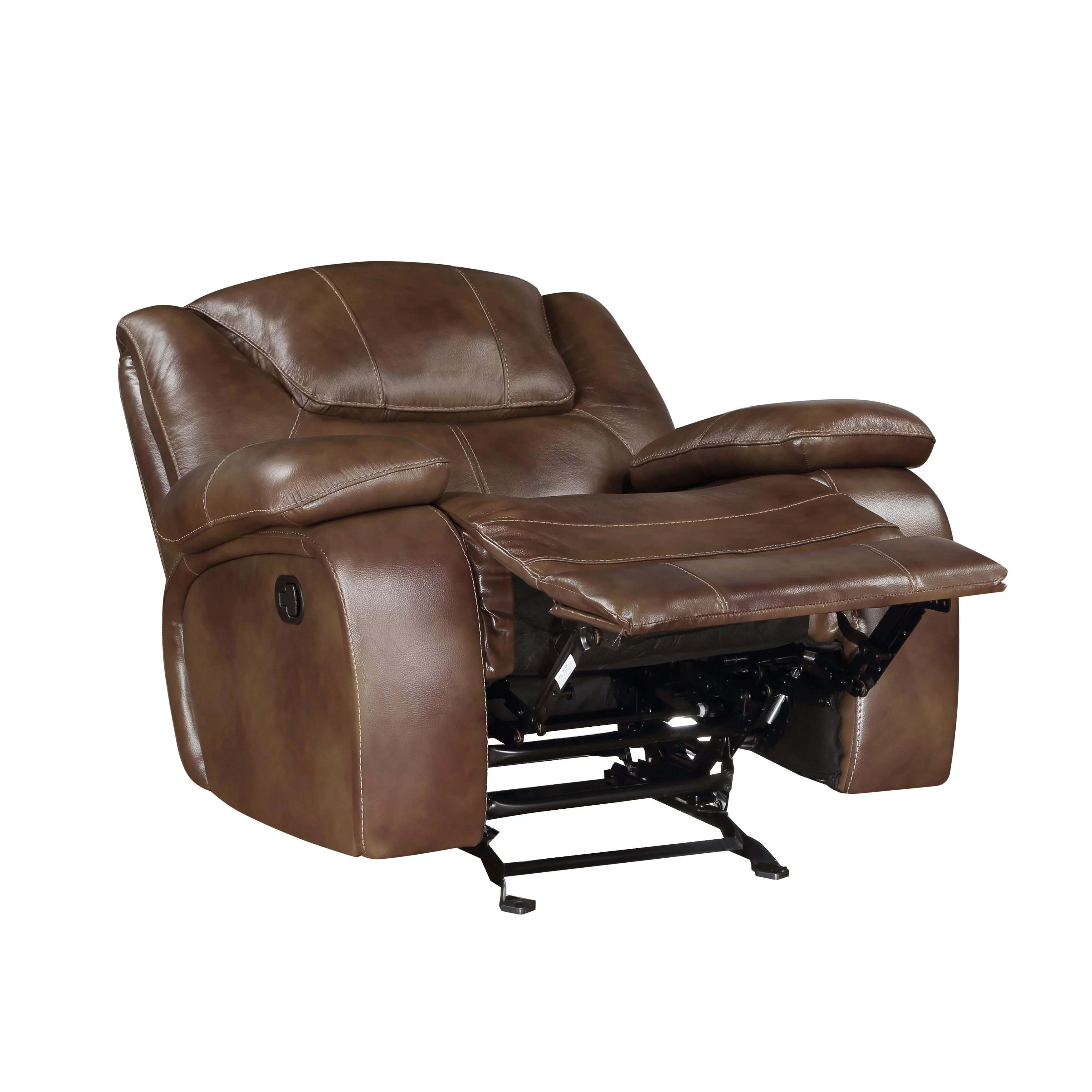Ellicott Brown Leather Double Reclining Living Room Set - Image 15
