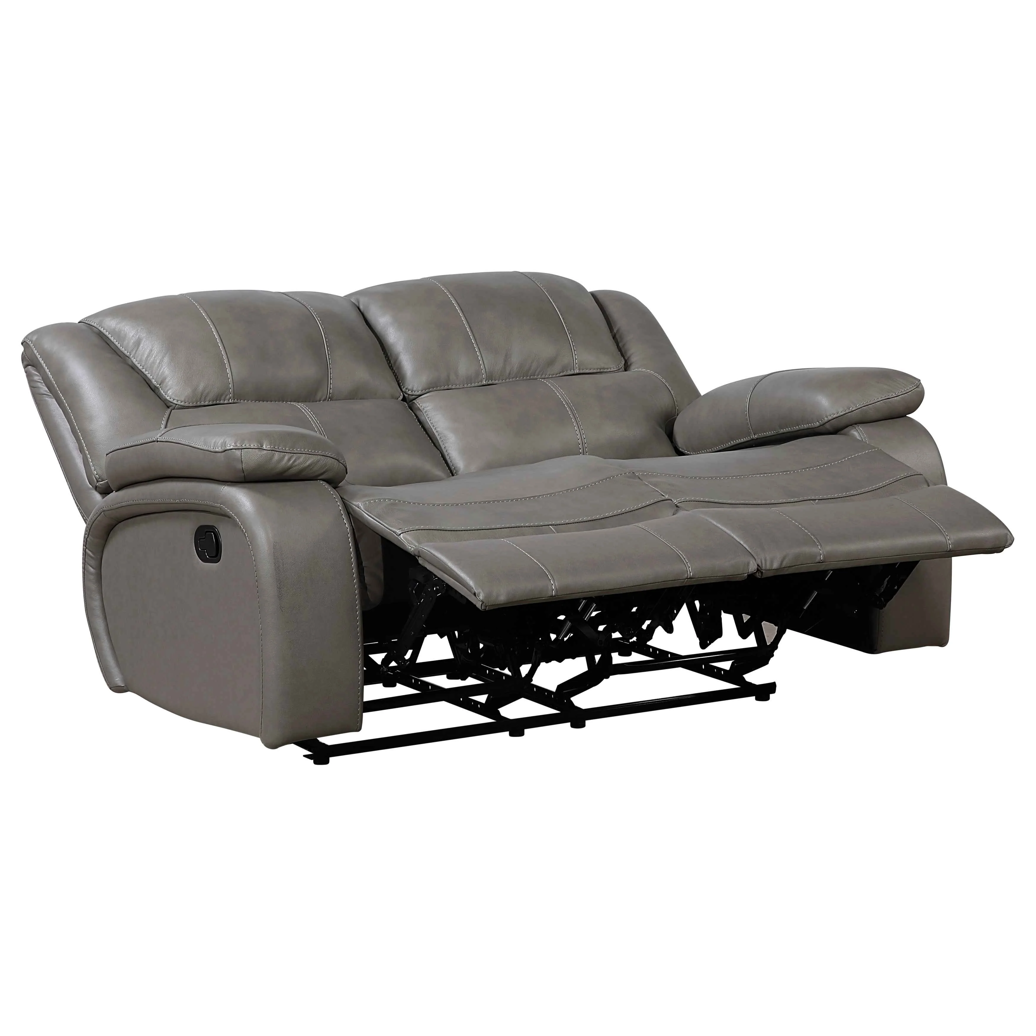 Ellicott Gray Double Reclining Loveseat - Image 3