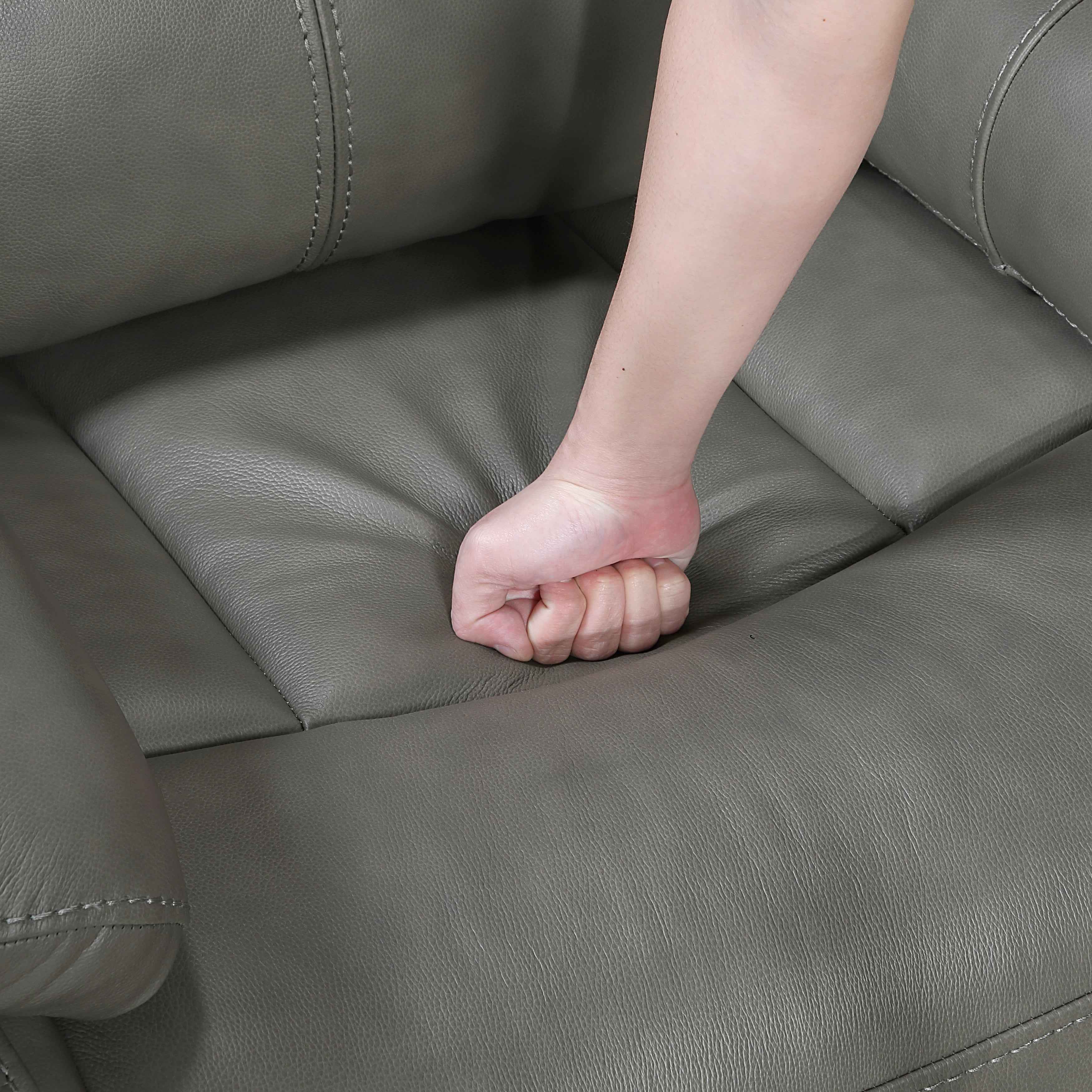 Ellicott Gray Double Reclining Loveseat - Image 4