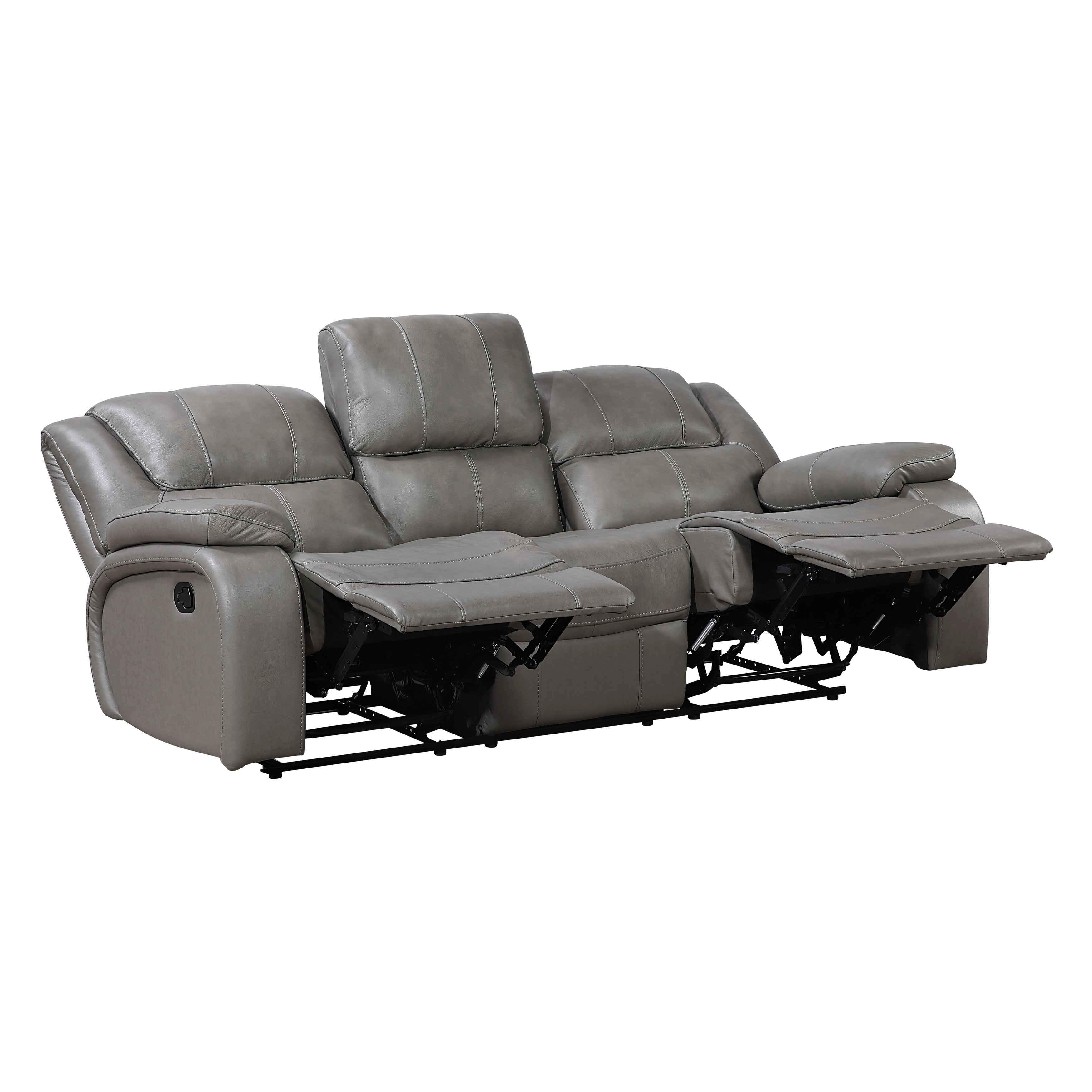 Ellicott Gray Double Reclining Sofa - Image 4