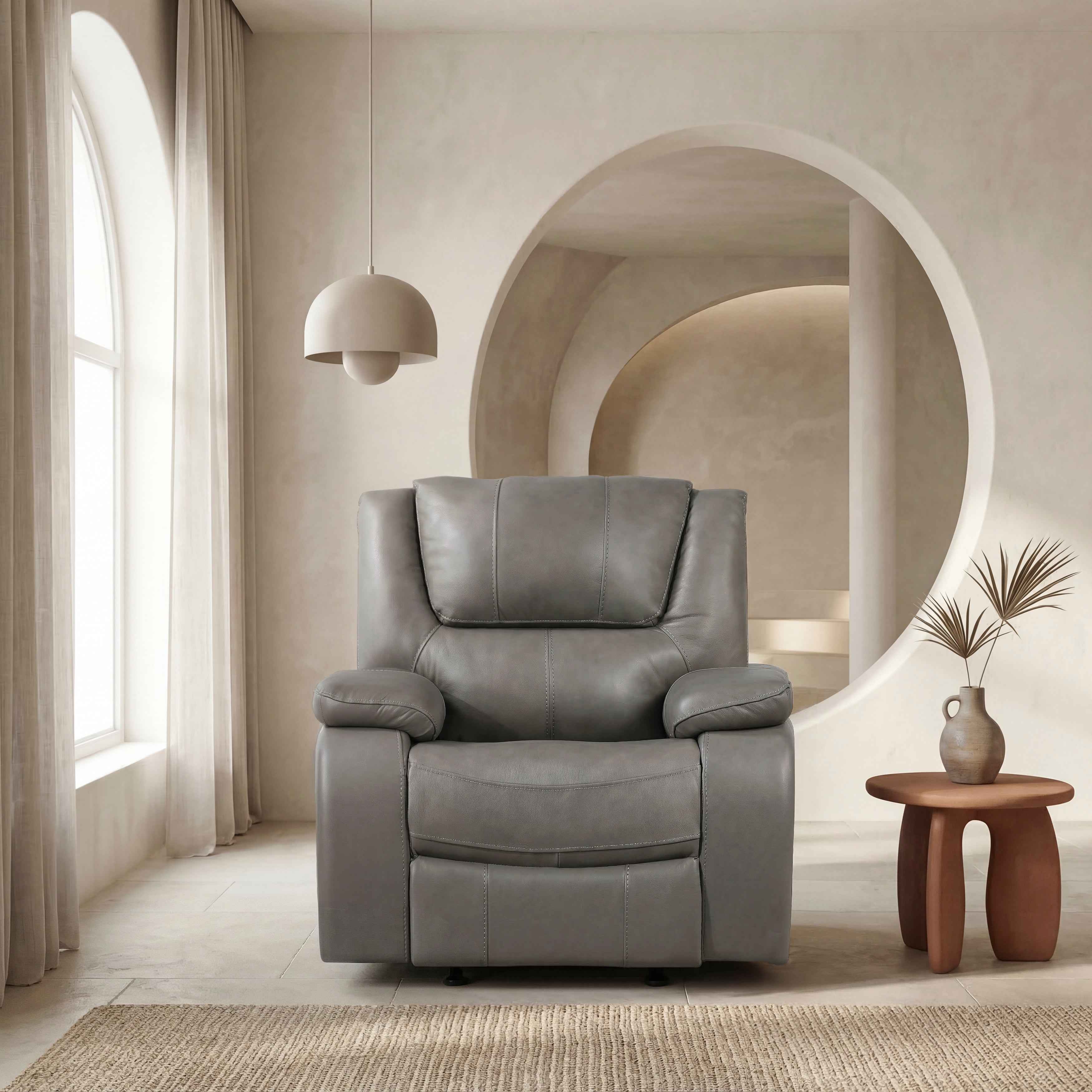Ellicott Gray Reclining Chair - Image 14