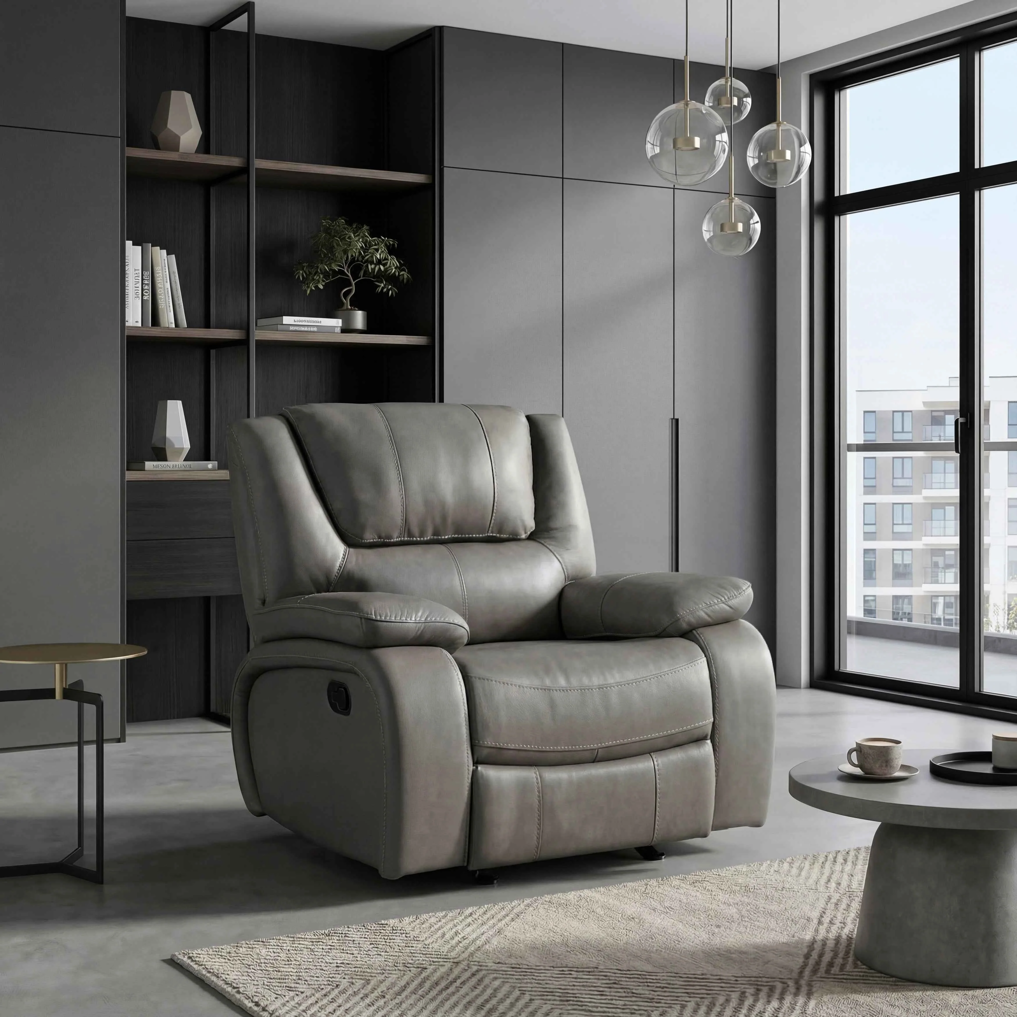 Ellicott Gray Reclining Chair - Image 15