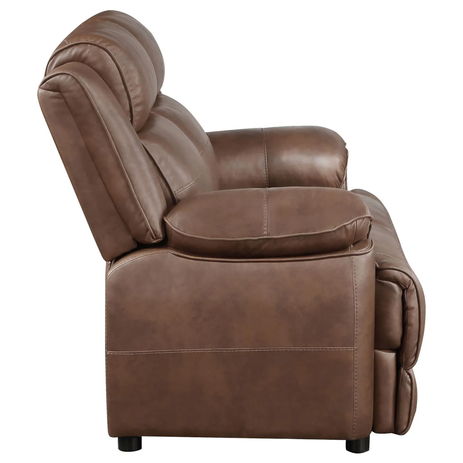 Ellington Dark Brown 2-piece Upholstered Padded Arm Sofa Set - Image 10