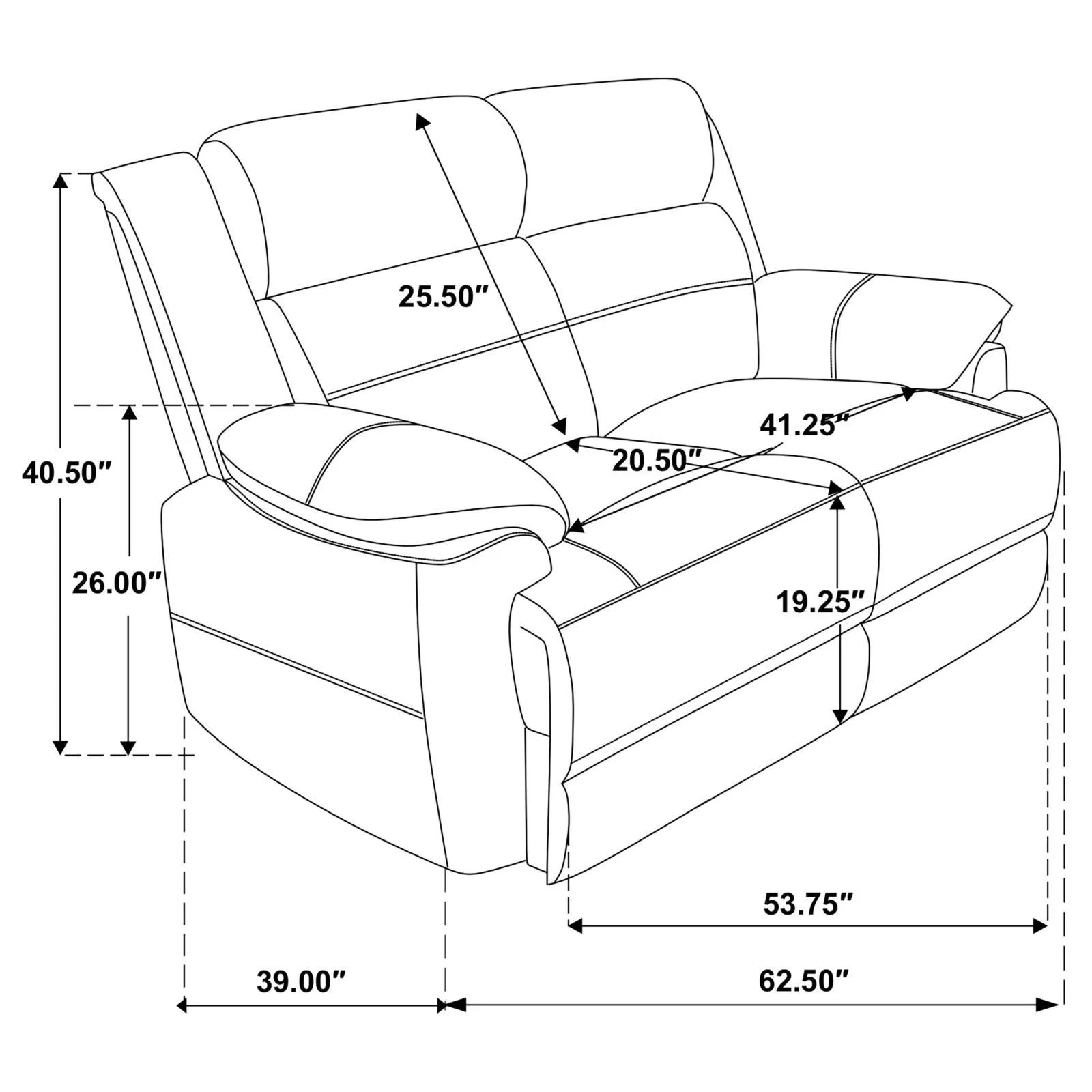 Ellington Dark Brown 2-piece Upholstered Padded Arm Sofa Set - Image 13