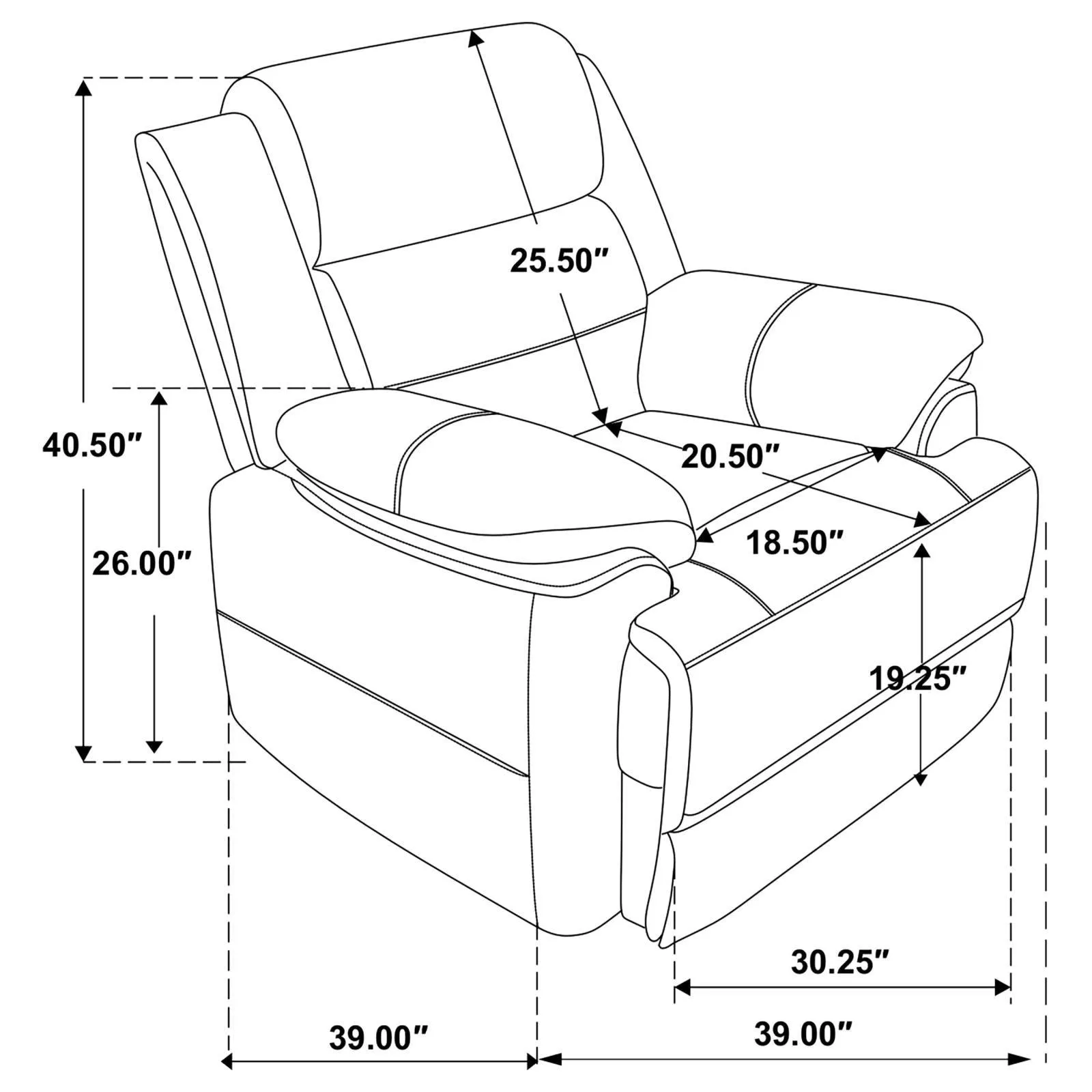Ellington Dark Brown 3-piece Upholstered Padded Arm Sofa Set - Image 16