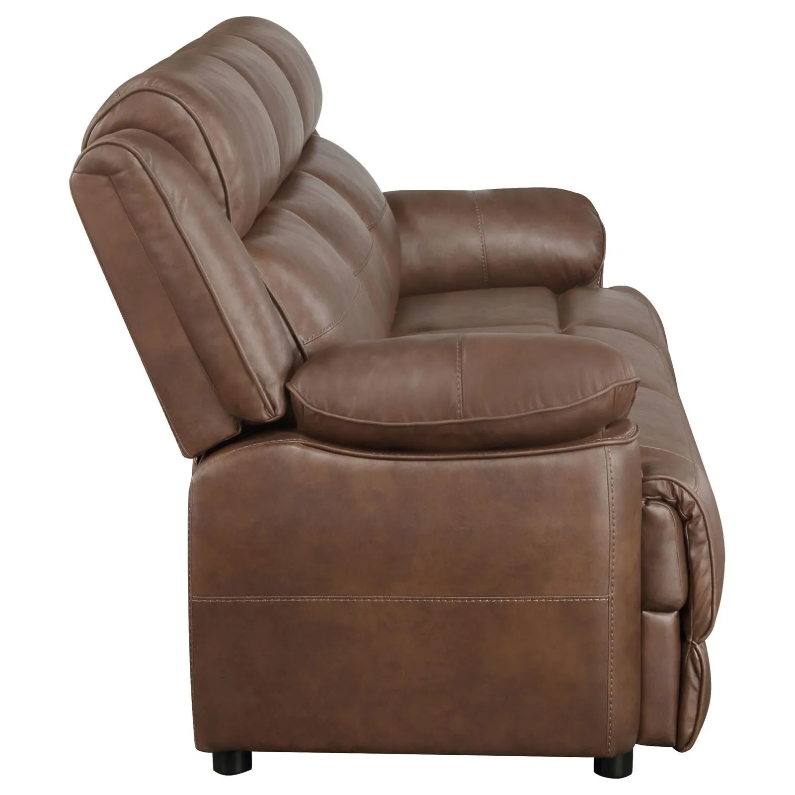 Ellington Dark Brown 3-piece Upholstered Padded Arm Sofa Set - Image 5