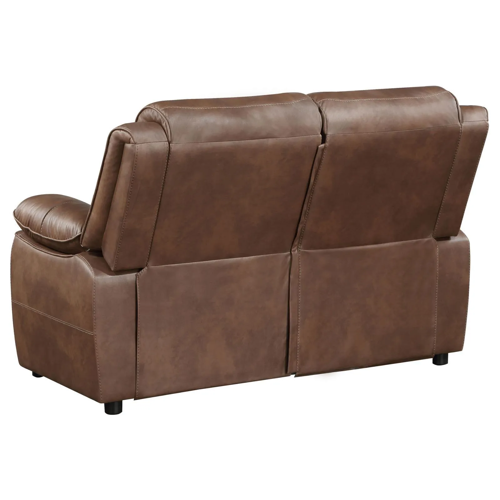 Ellington Dark Brown 3-piece Upholstered Padded Arm Sofa Set - Image 8