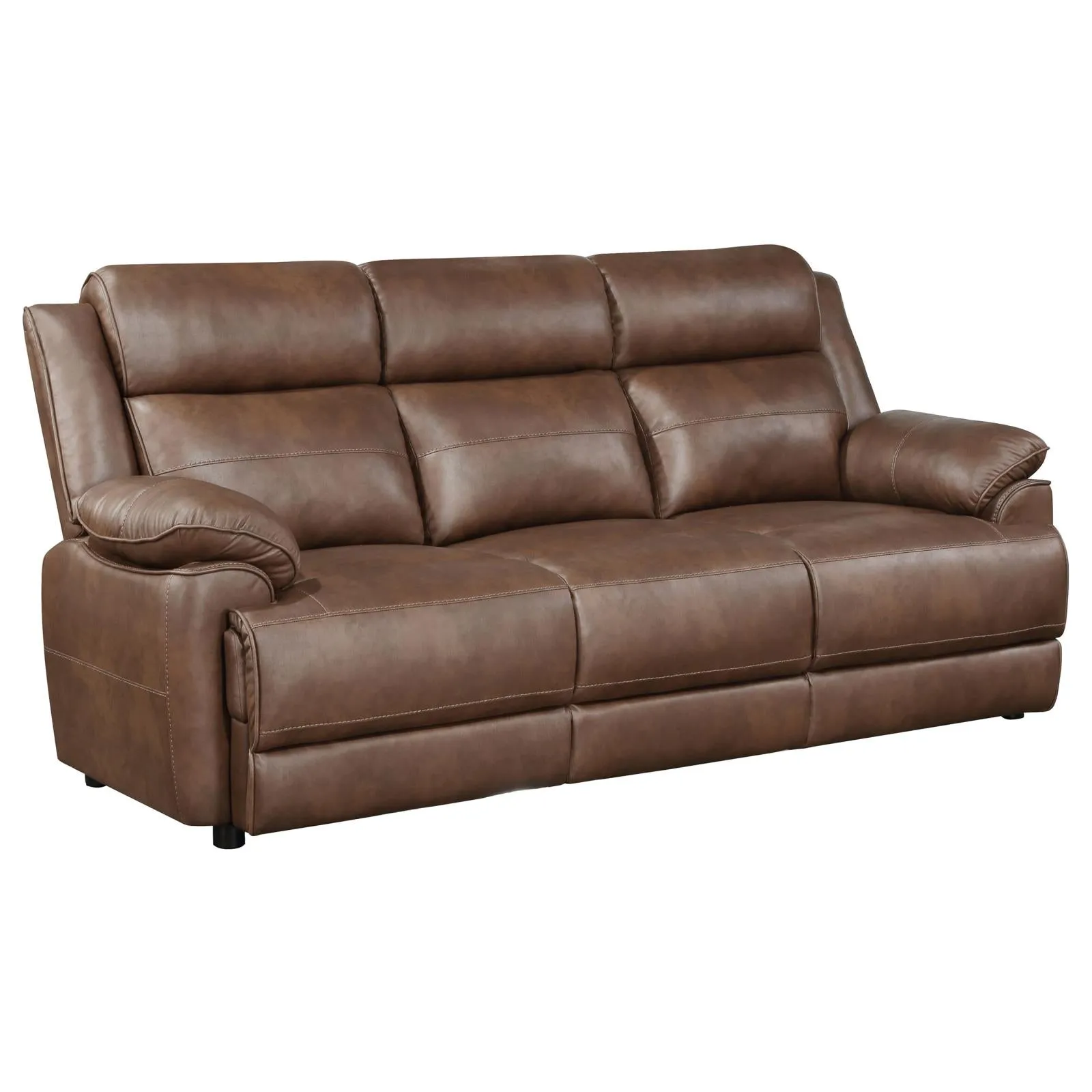 Ellington Dark Brown Upholstered Padded Living Room Set - Image 4