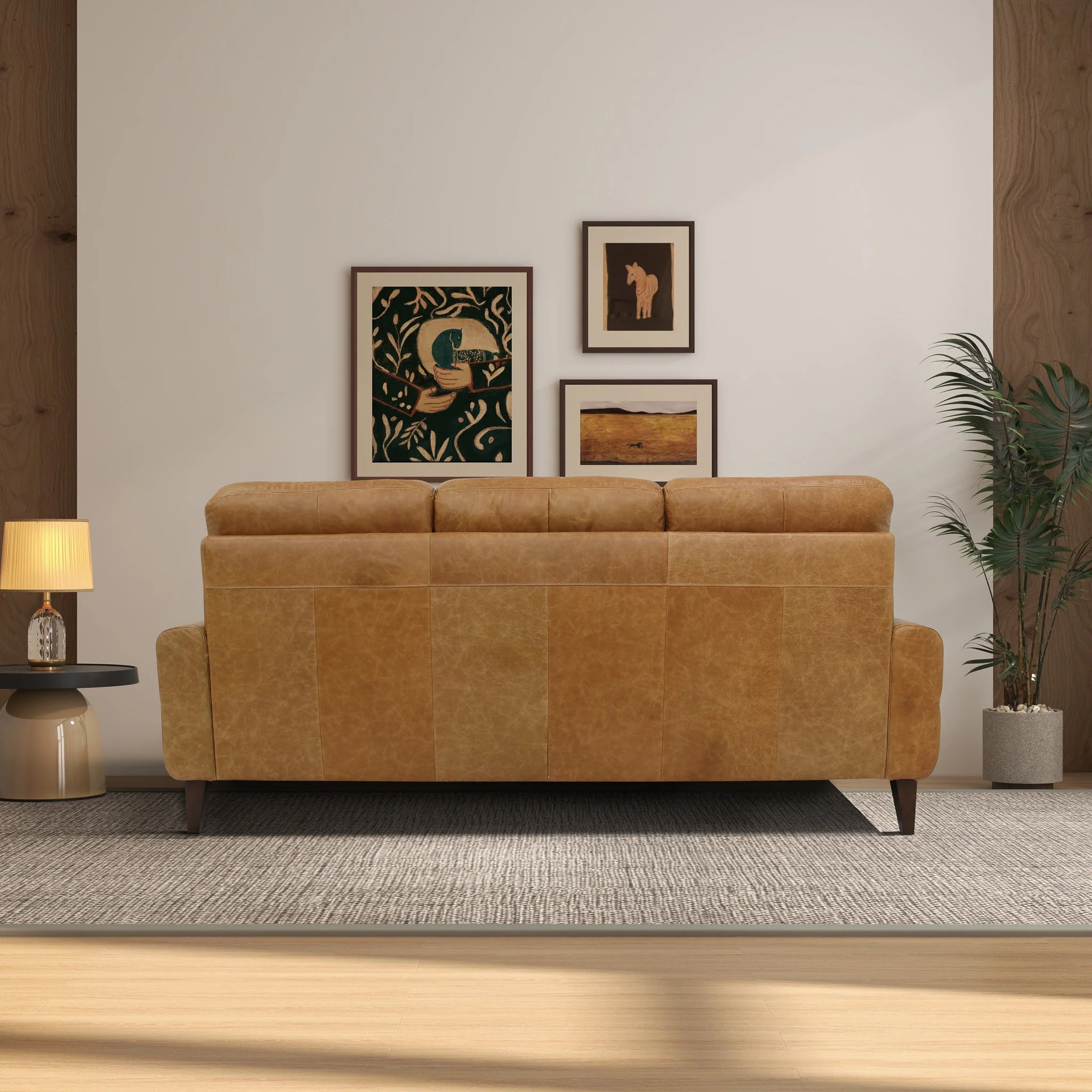 Elliot Incliner Sofa Left - Waxy Tan Leather - Image 5