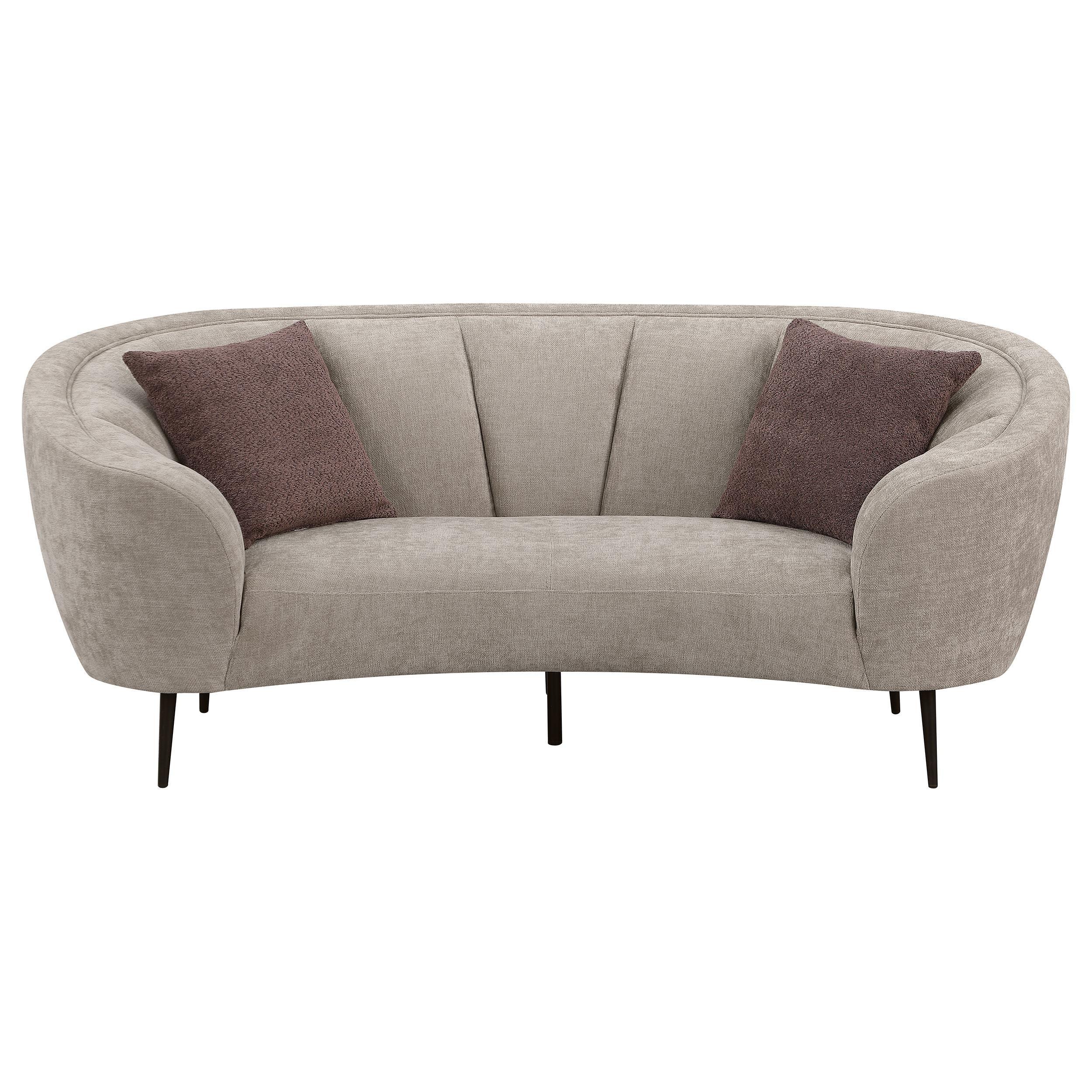 Ellorie 2-piece Upholstered Curved Sofa Set Beige - Image 8