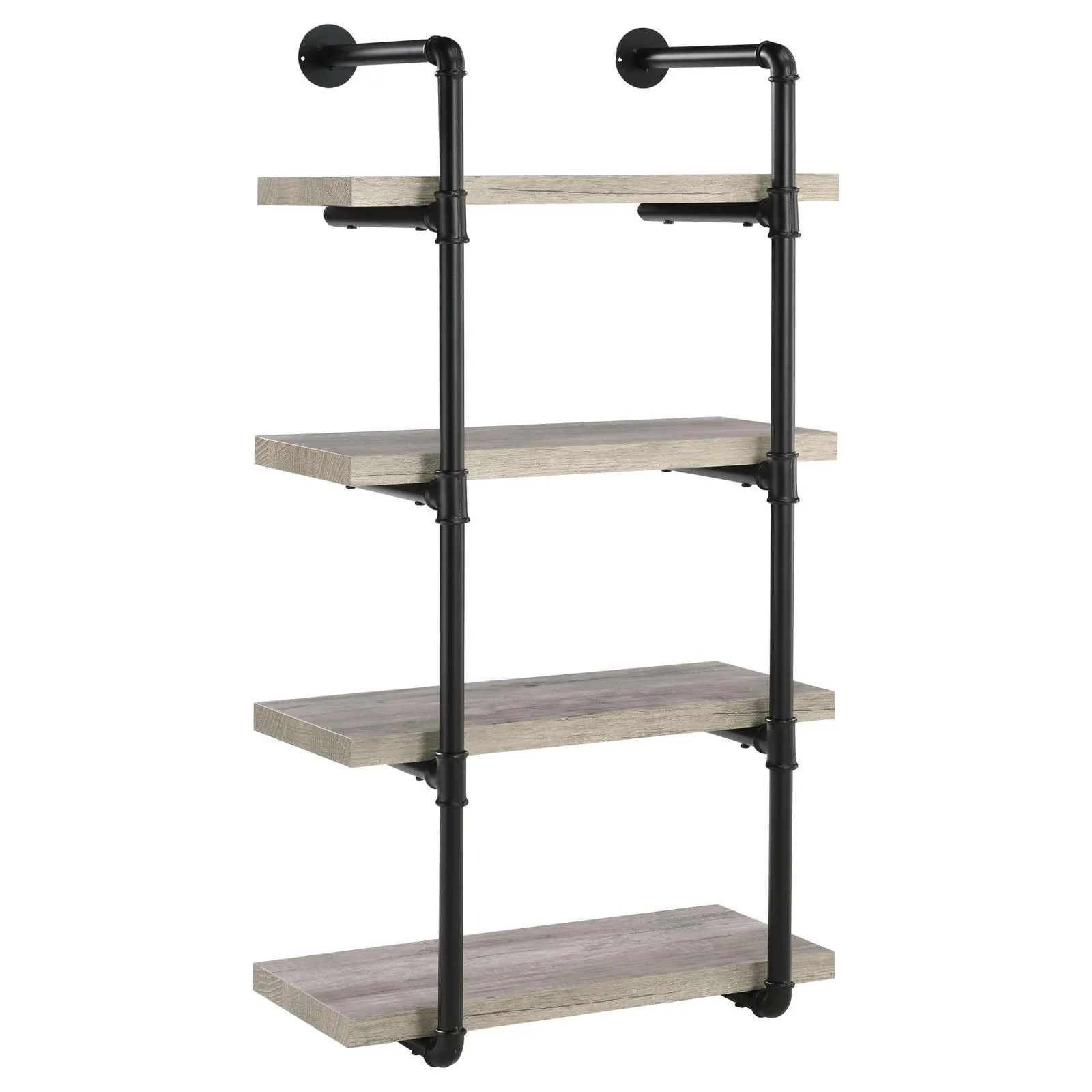 Elmcrest 24-inch Wall Shelf Black/Gray Driftwood - Image 2
