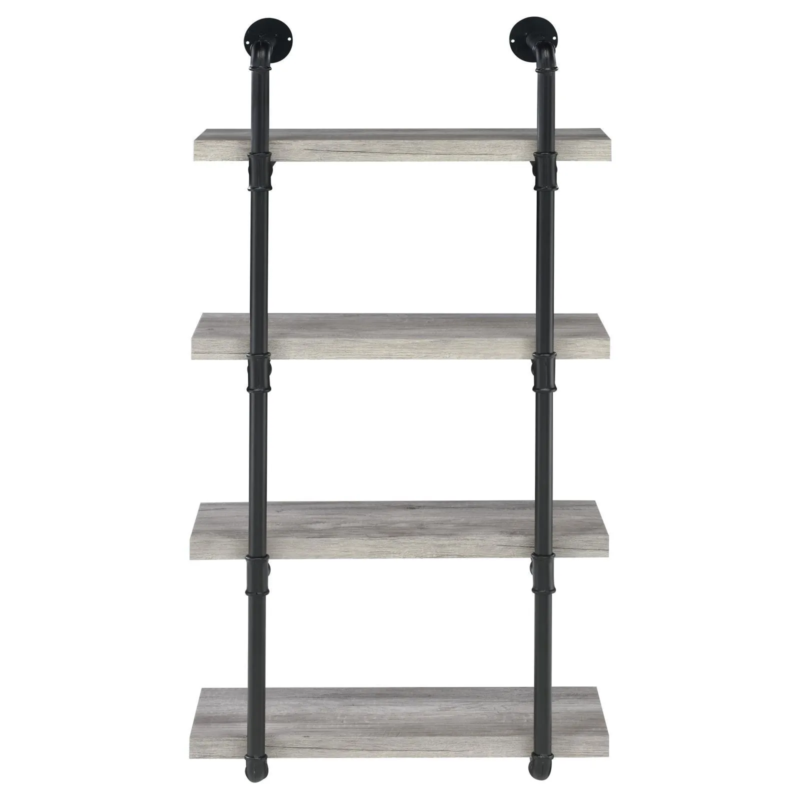 Elmcrest 24-inch Wall Shelf Black/Gray Driftwood - Image 3