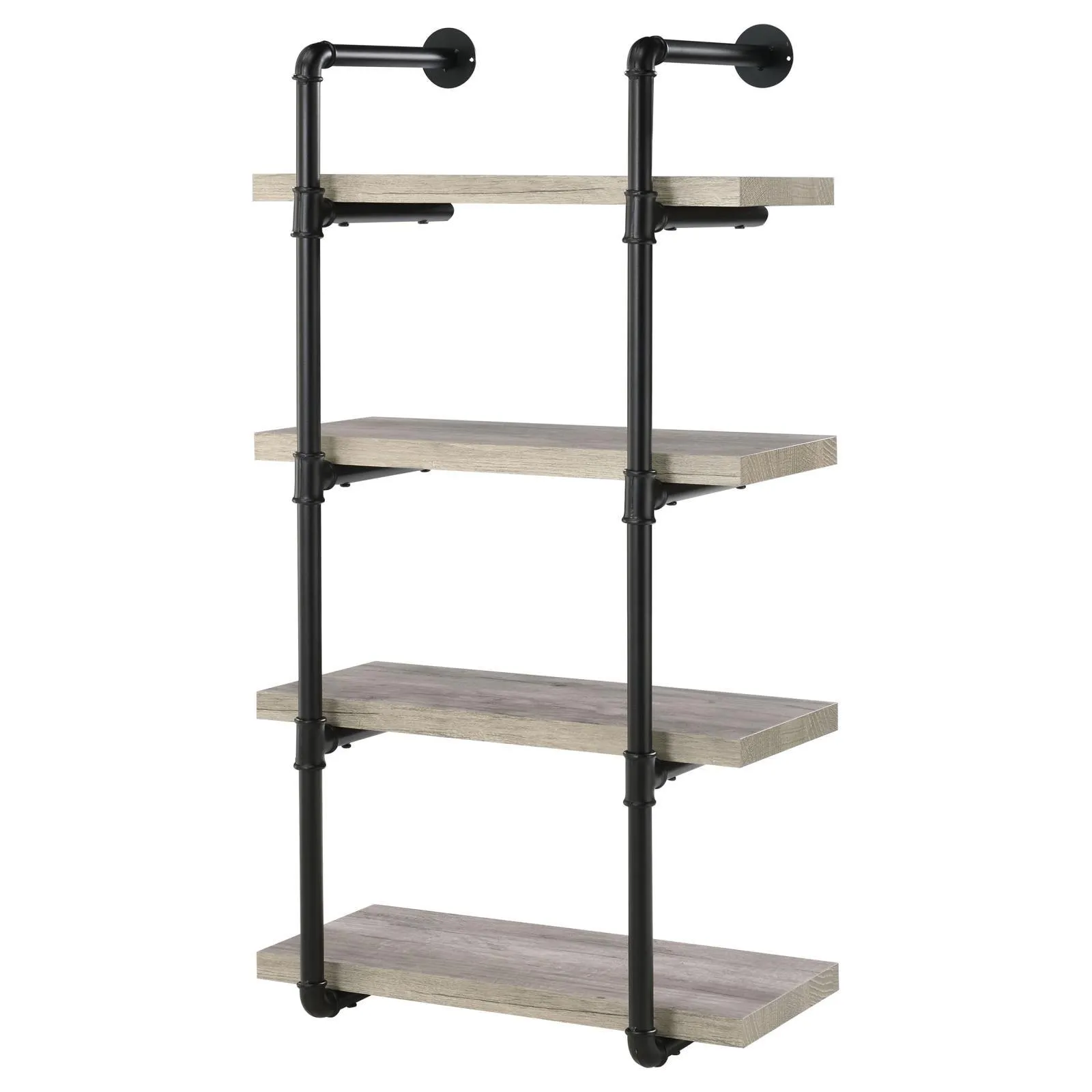 Elmcrest 24-inch Wall Shelf Black/Gray Driftwood - Image 4