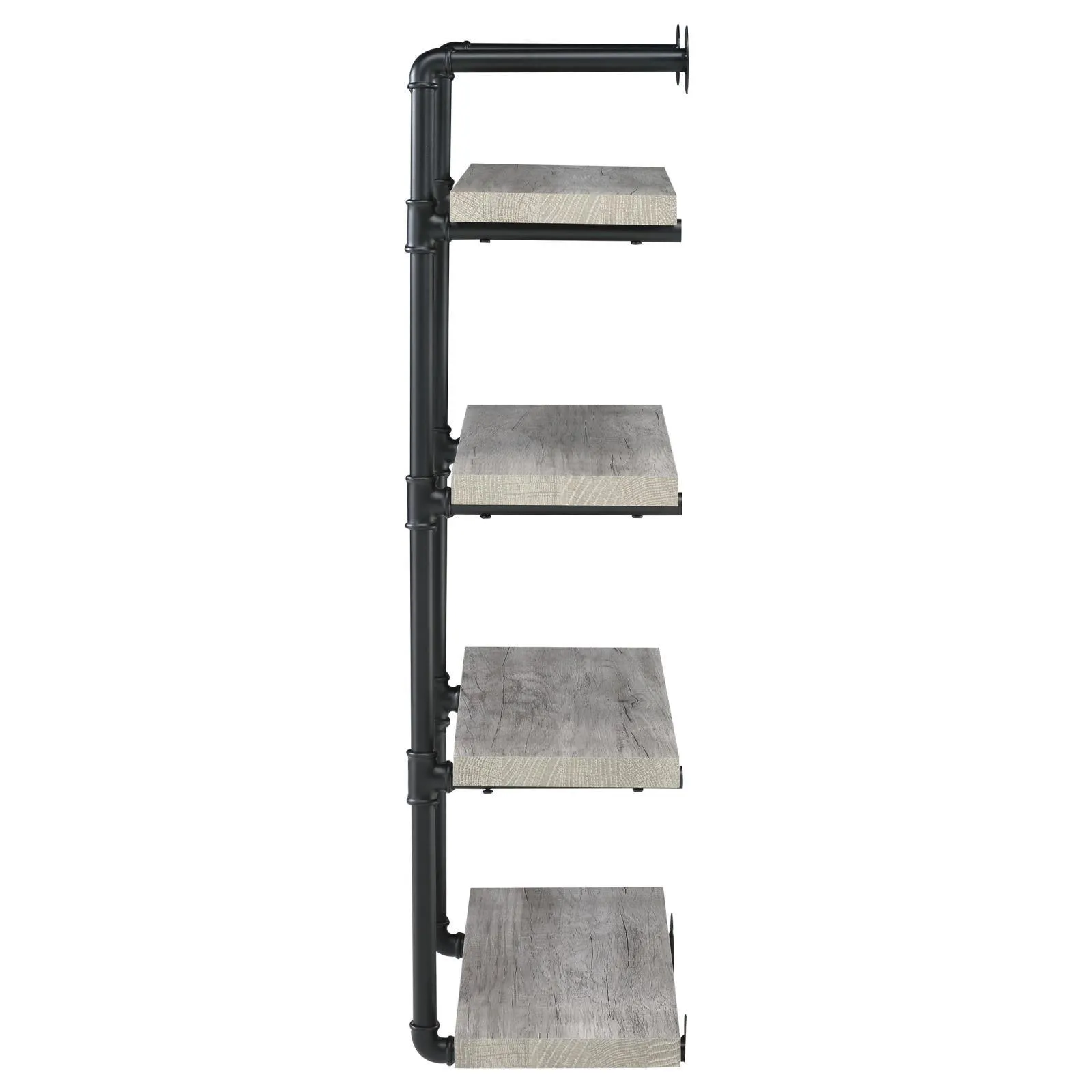 Elmcrest 24-inch Wall Shelf Black/Gray Driftwood - Image 5