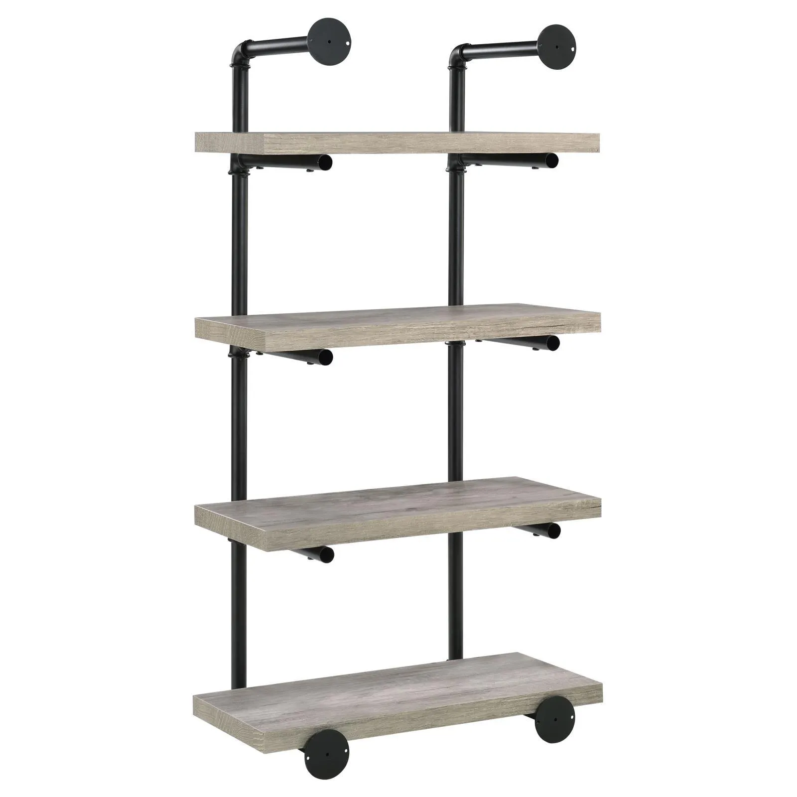 Elmcrest 24-inch Wall Shelf Black/Gray Driftwood - Image 6