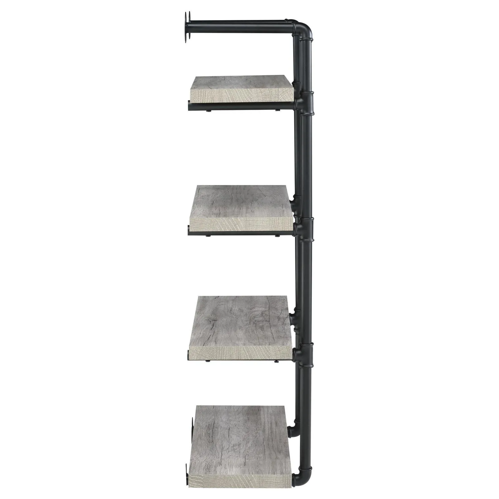 Elmcrest 24-inch Wall Shelf Black/Gray Driftwood - Image 9