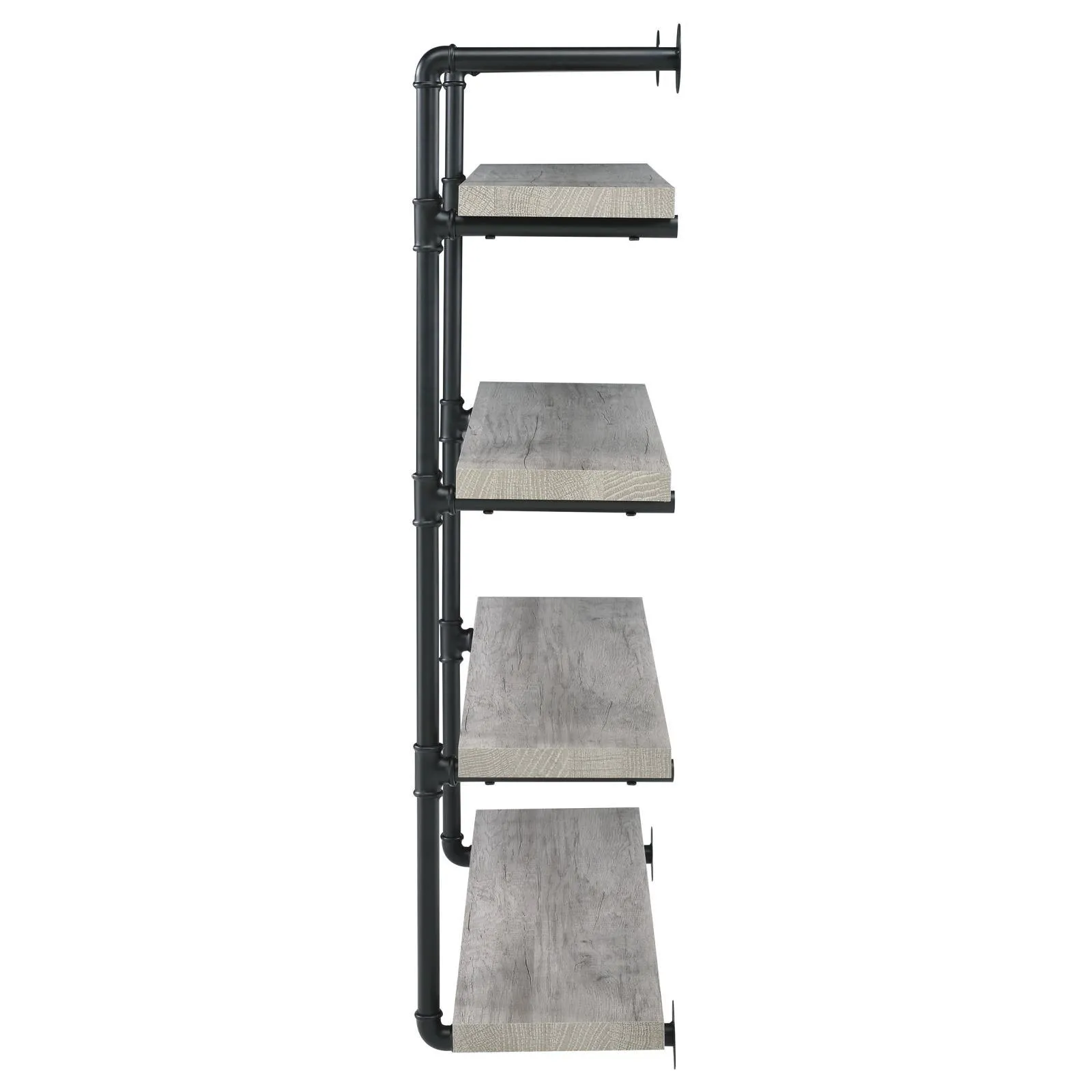 Elmcrest 40-inch Wall Shelf Black/Gray Driftwood - Image 5