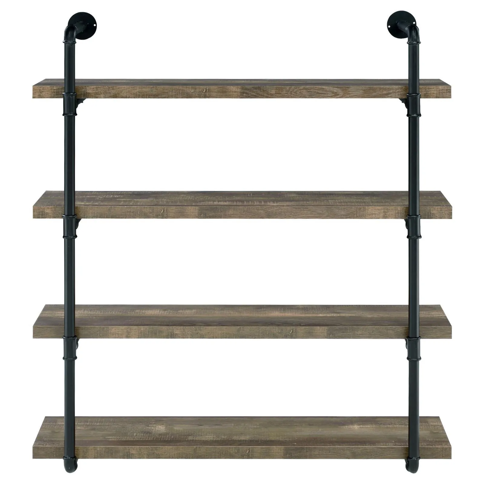Elmcrest 40-inch Wall Shelf Black/Rustic Oak - Image 3